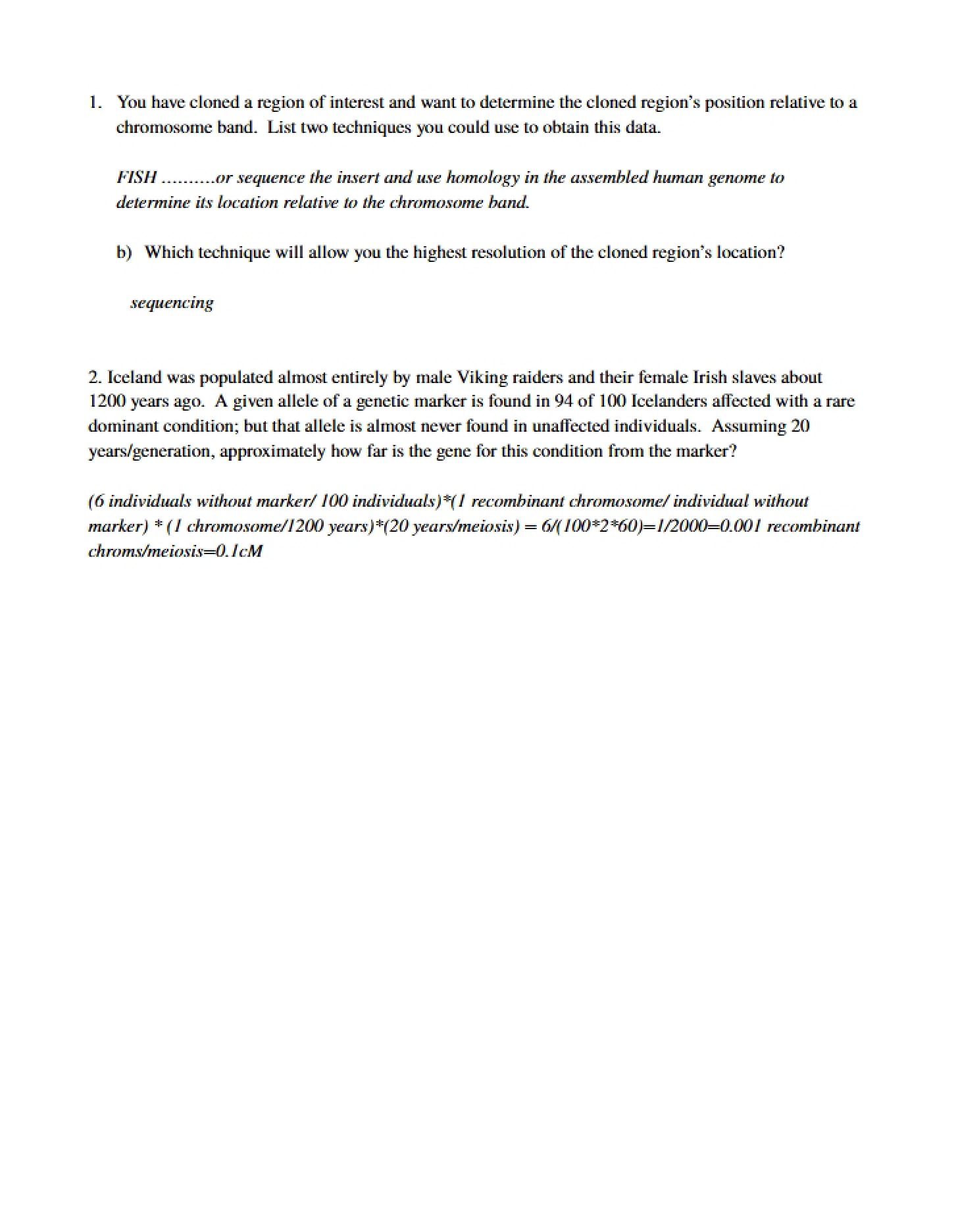 Answers to Quiz