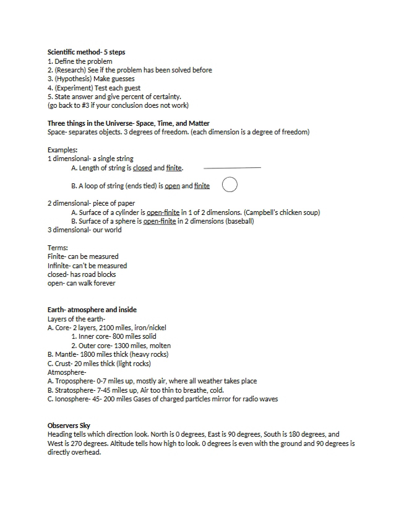 Universe Physics Lecture Notes