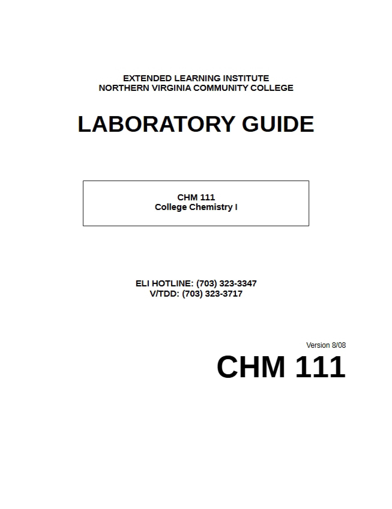Guide for Chemistry Lab
