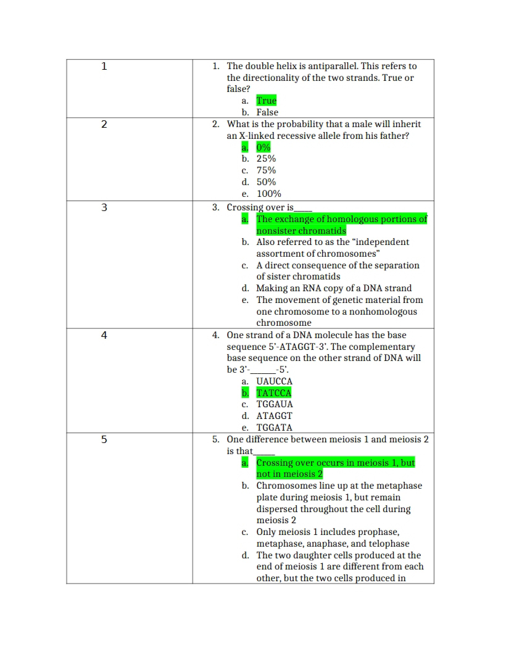 General Biology Study Guide - Biol For Sci Maj I