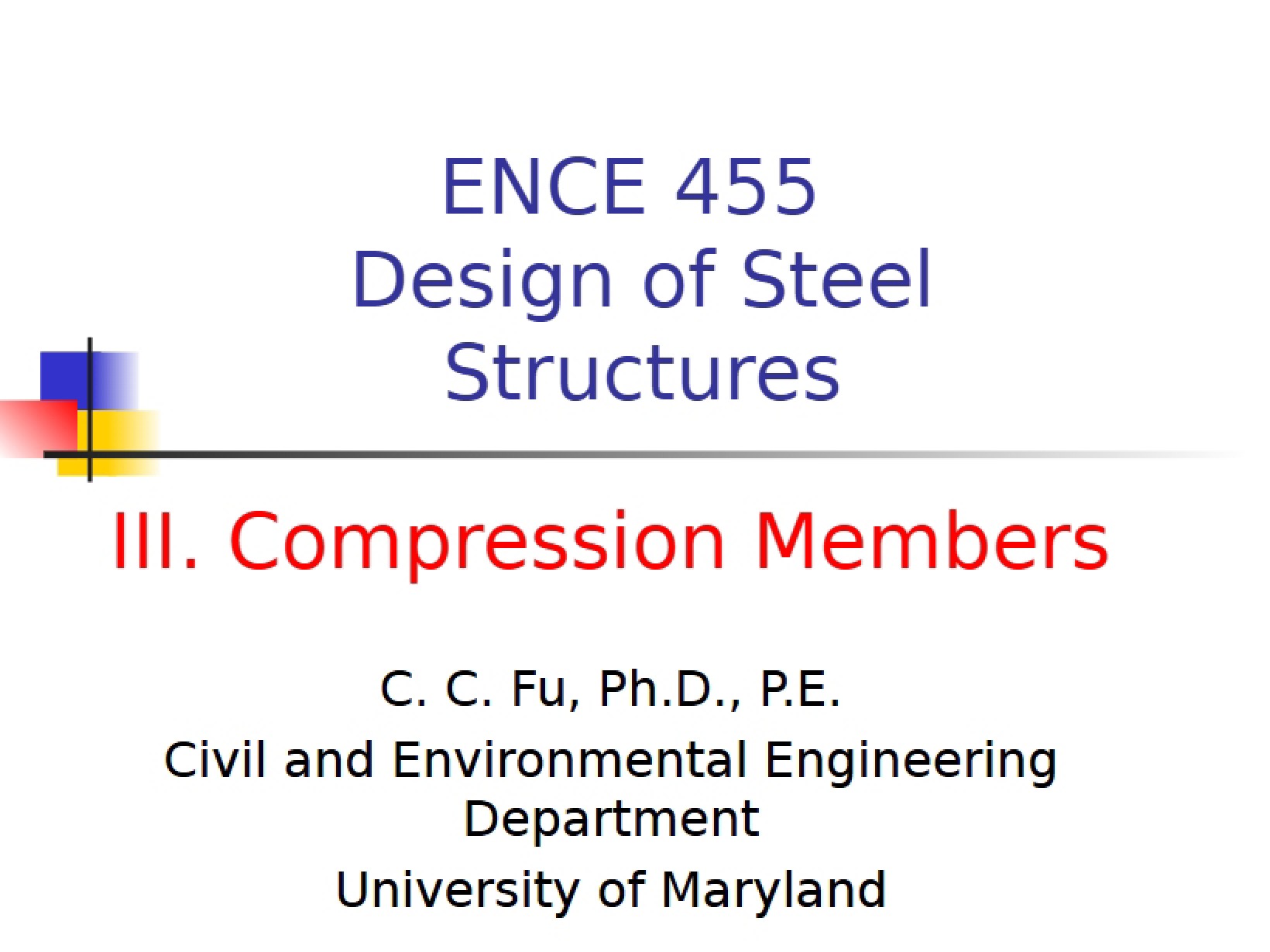 Compression Member Design