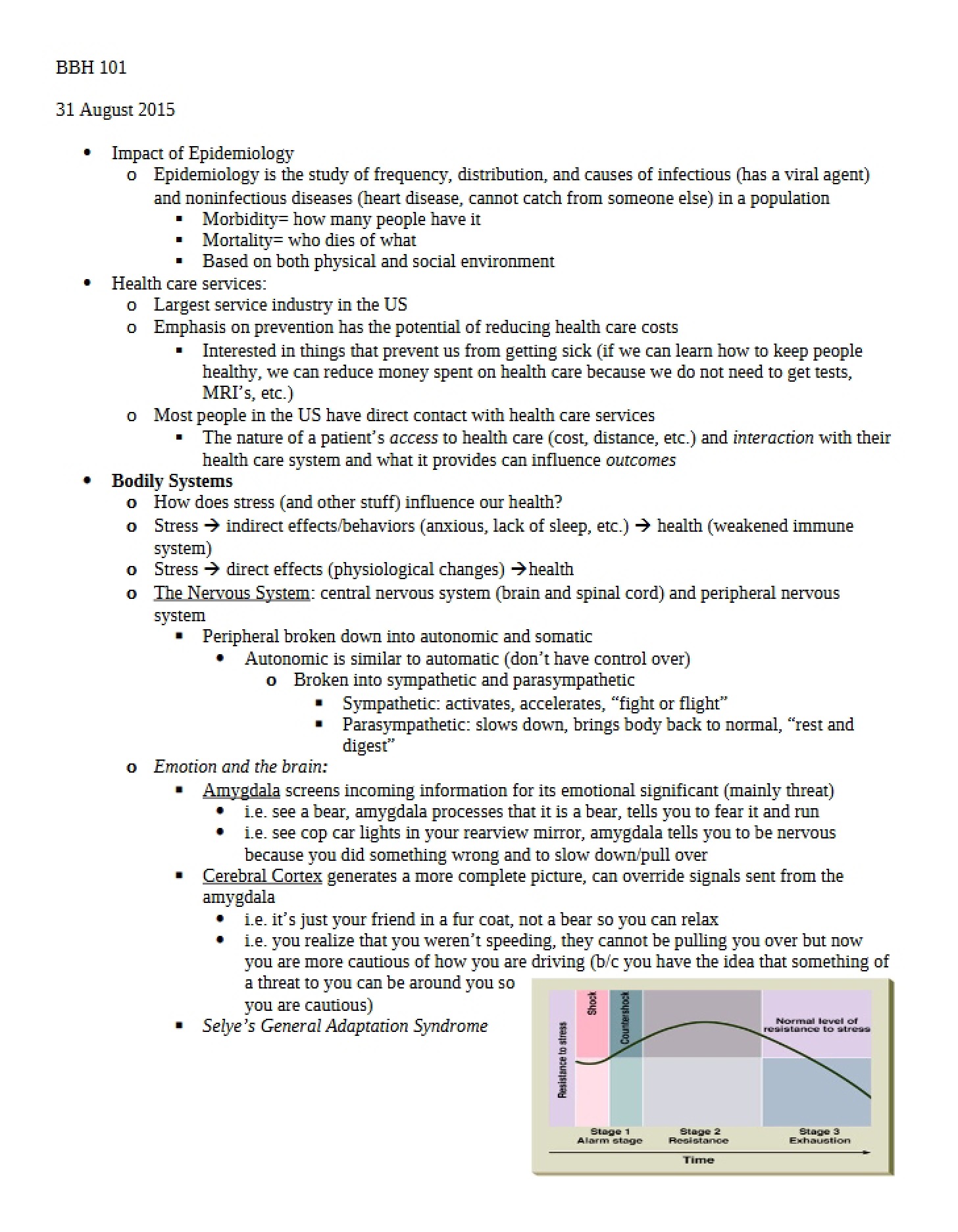 Epidemiological Consequences