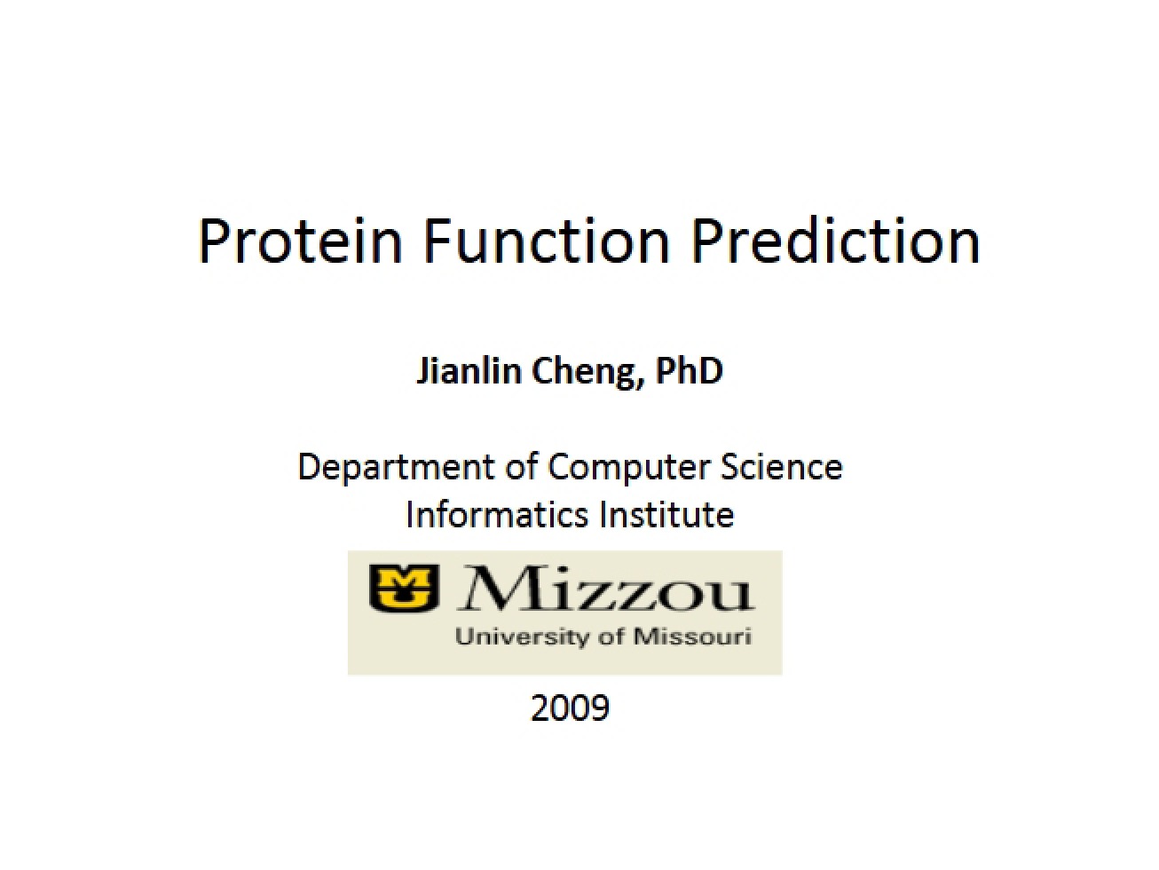 Prediction of Protein Functions