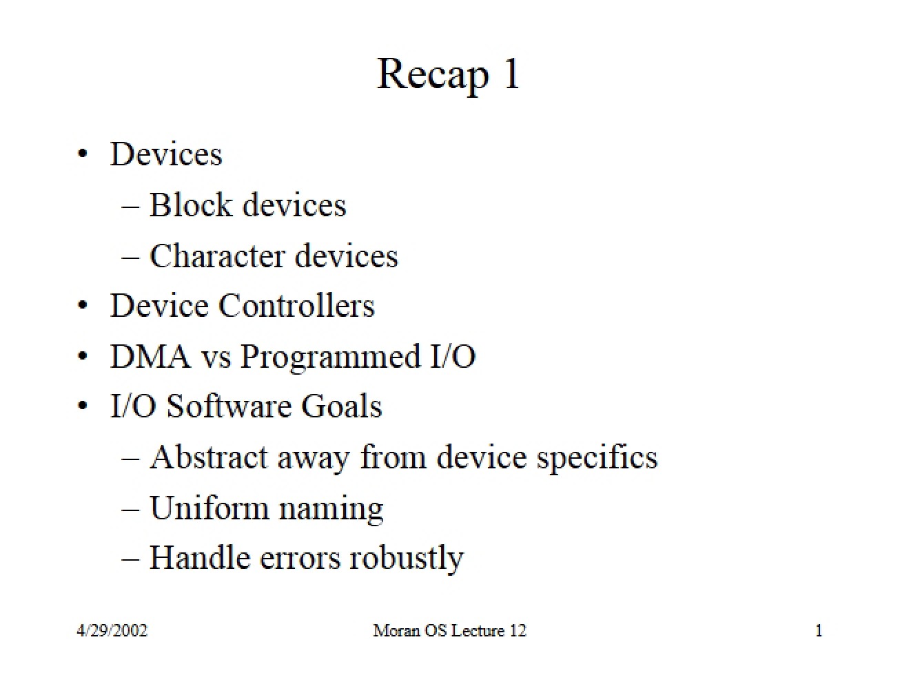 Operating Systems Lecture Material