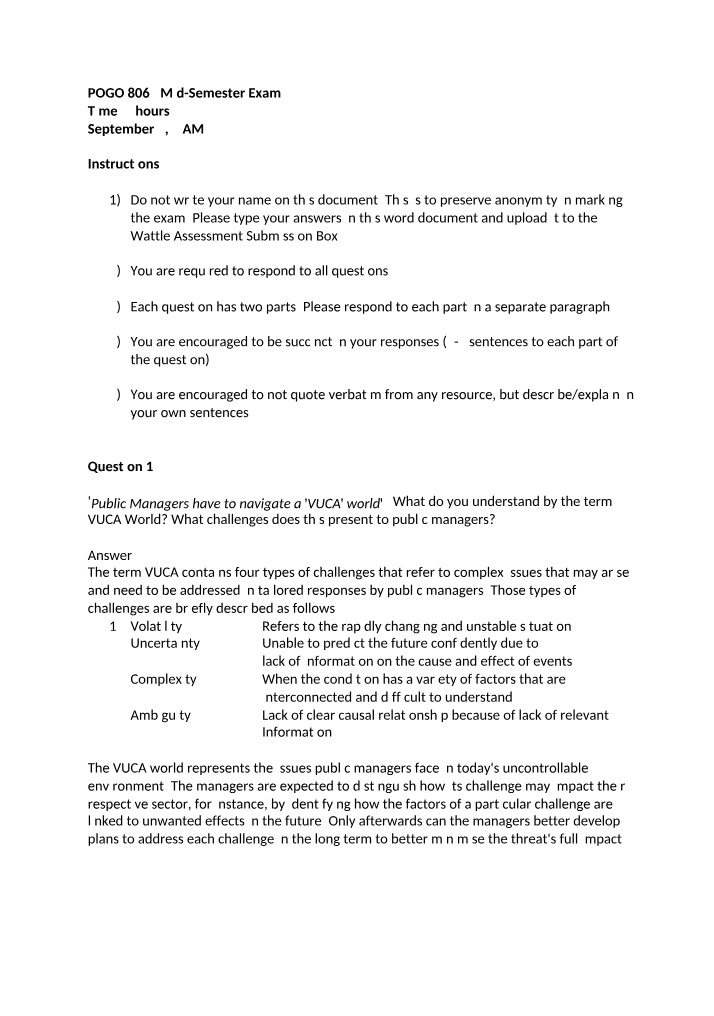 Mid-Semester Exam for POGO 8062