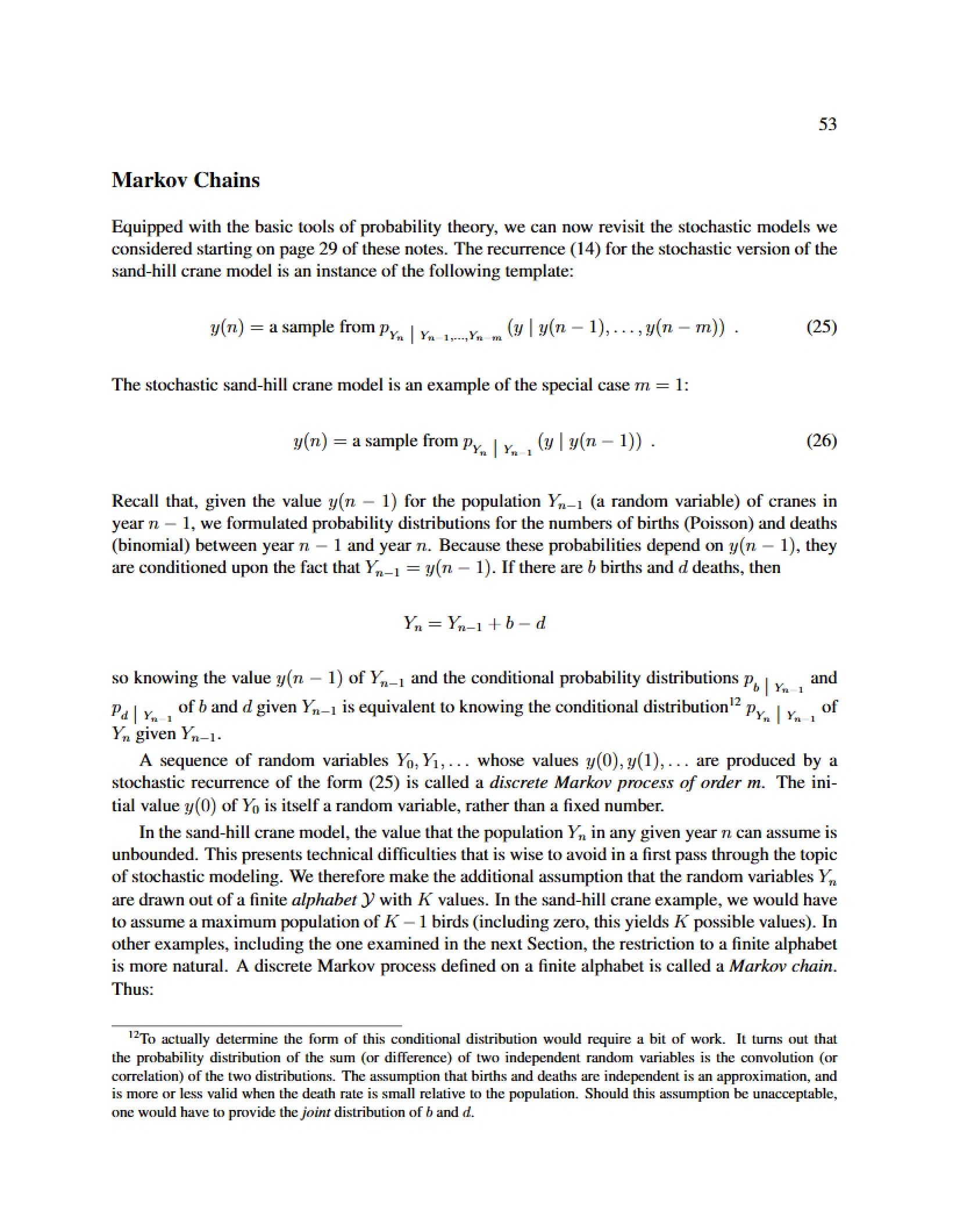 Markovian Chains