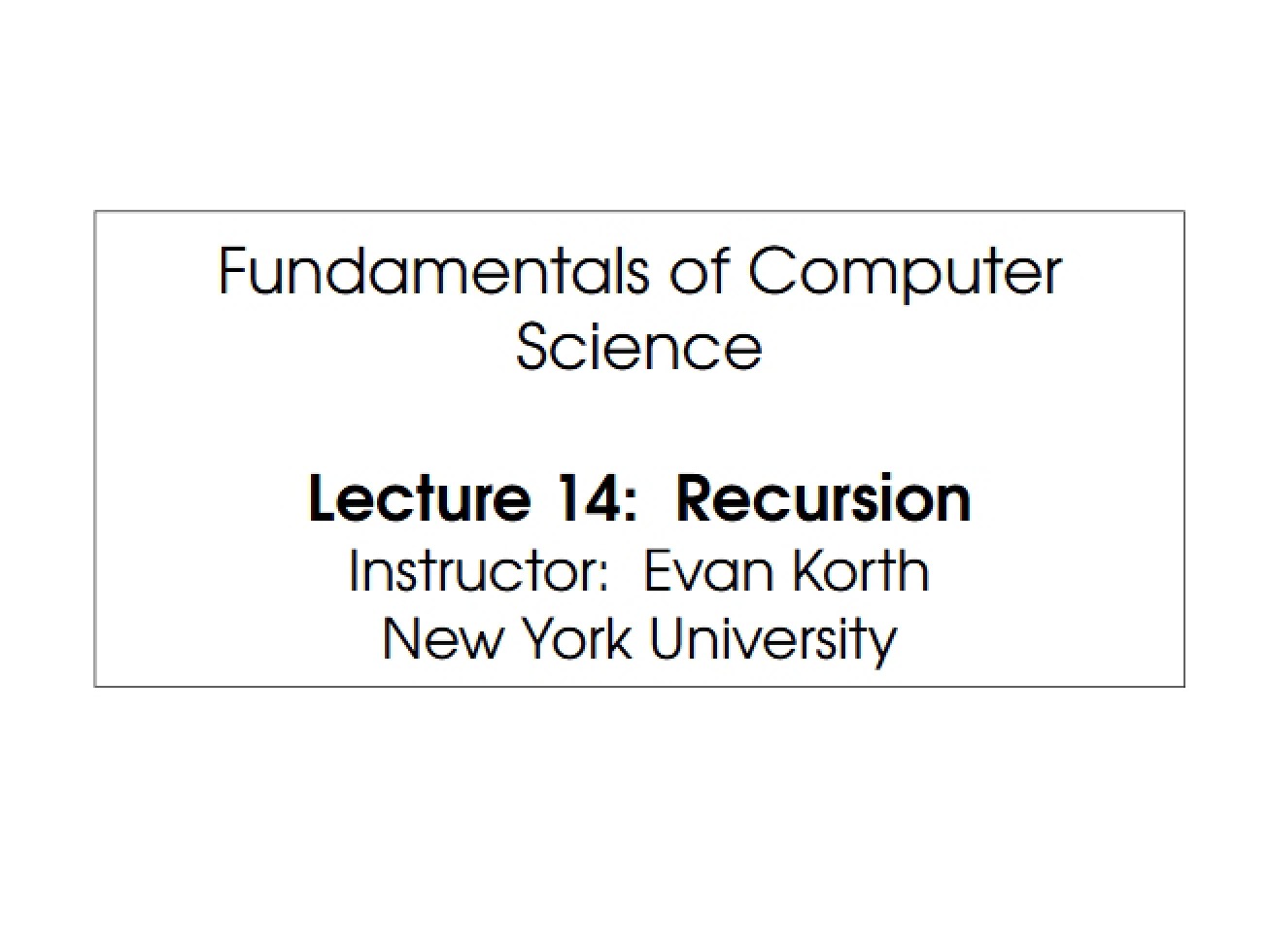 Recursion Lecture (14)