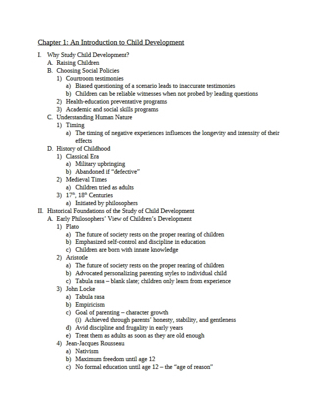 Child Development Introduction (Chapter 1)