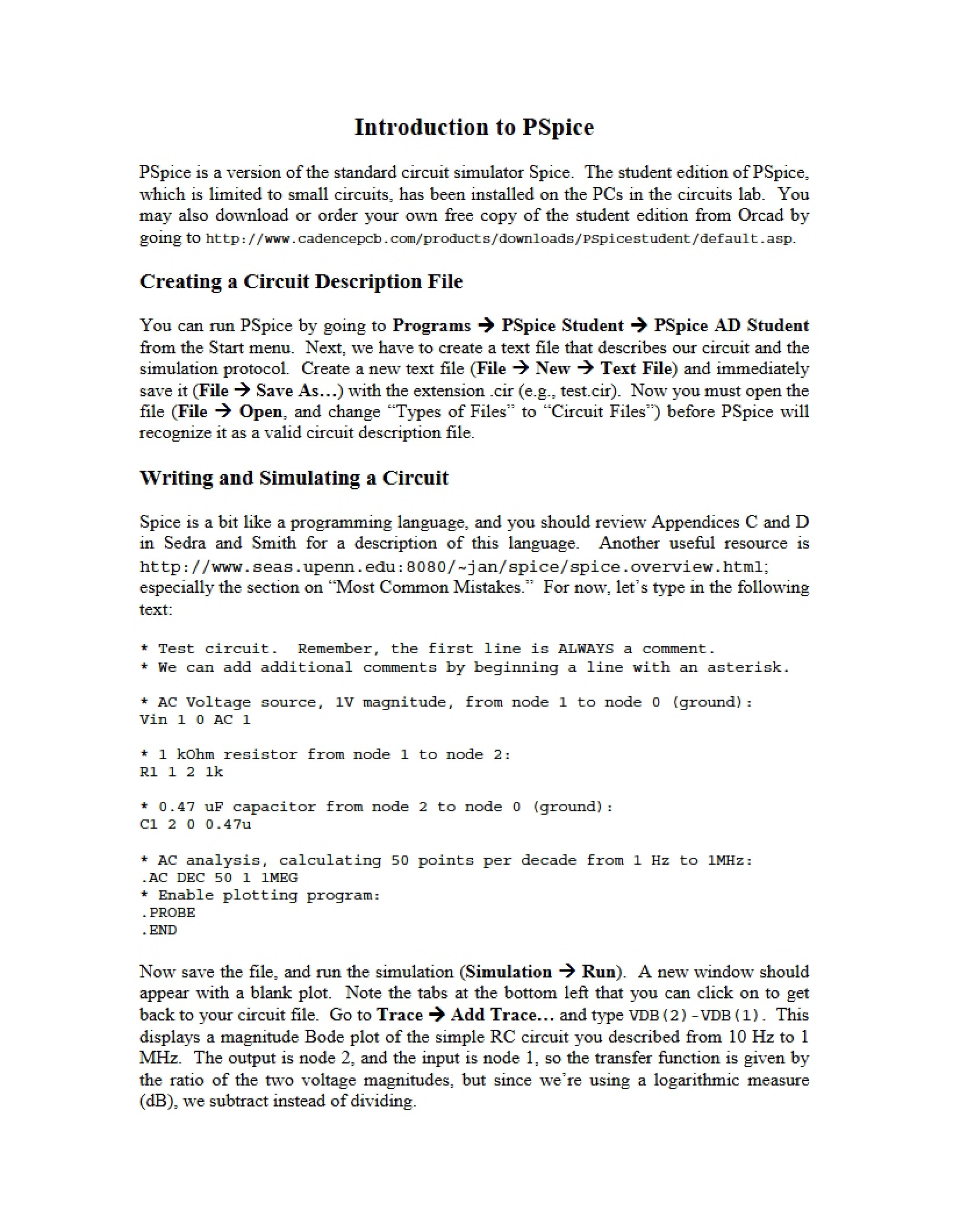 PSpice Introduction