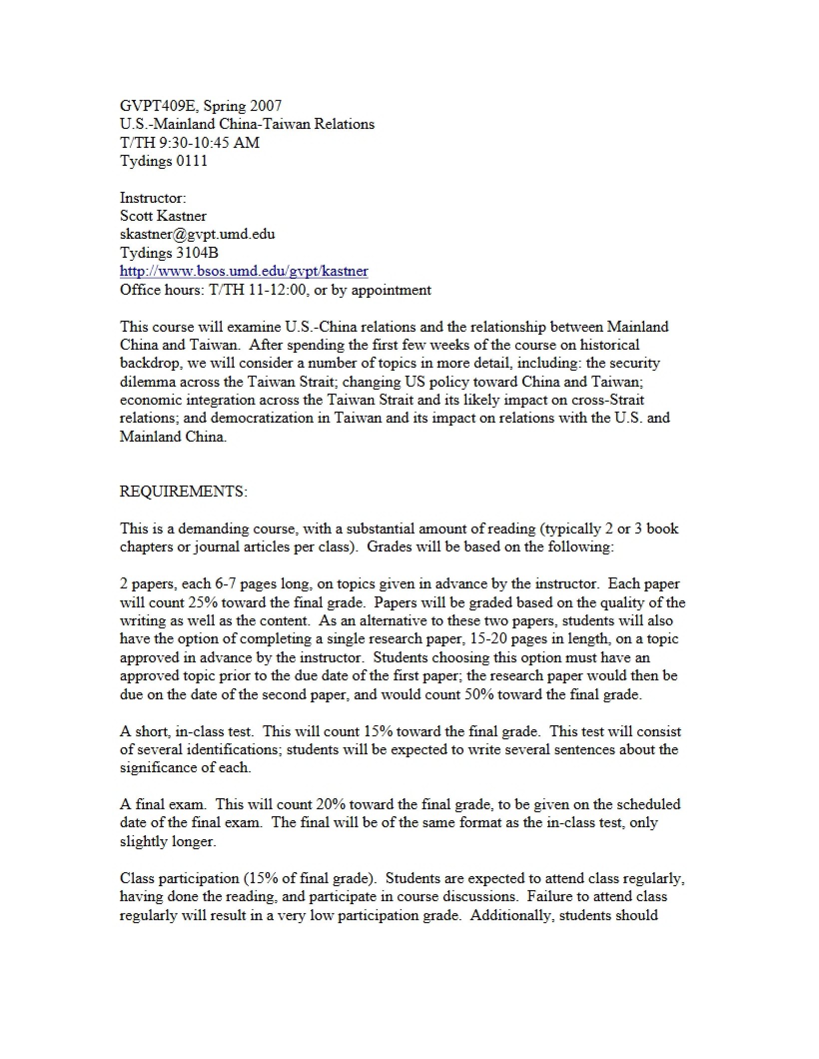 European Union Seminar Syllabus