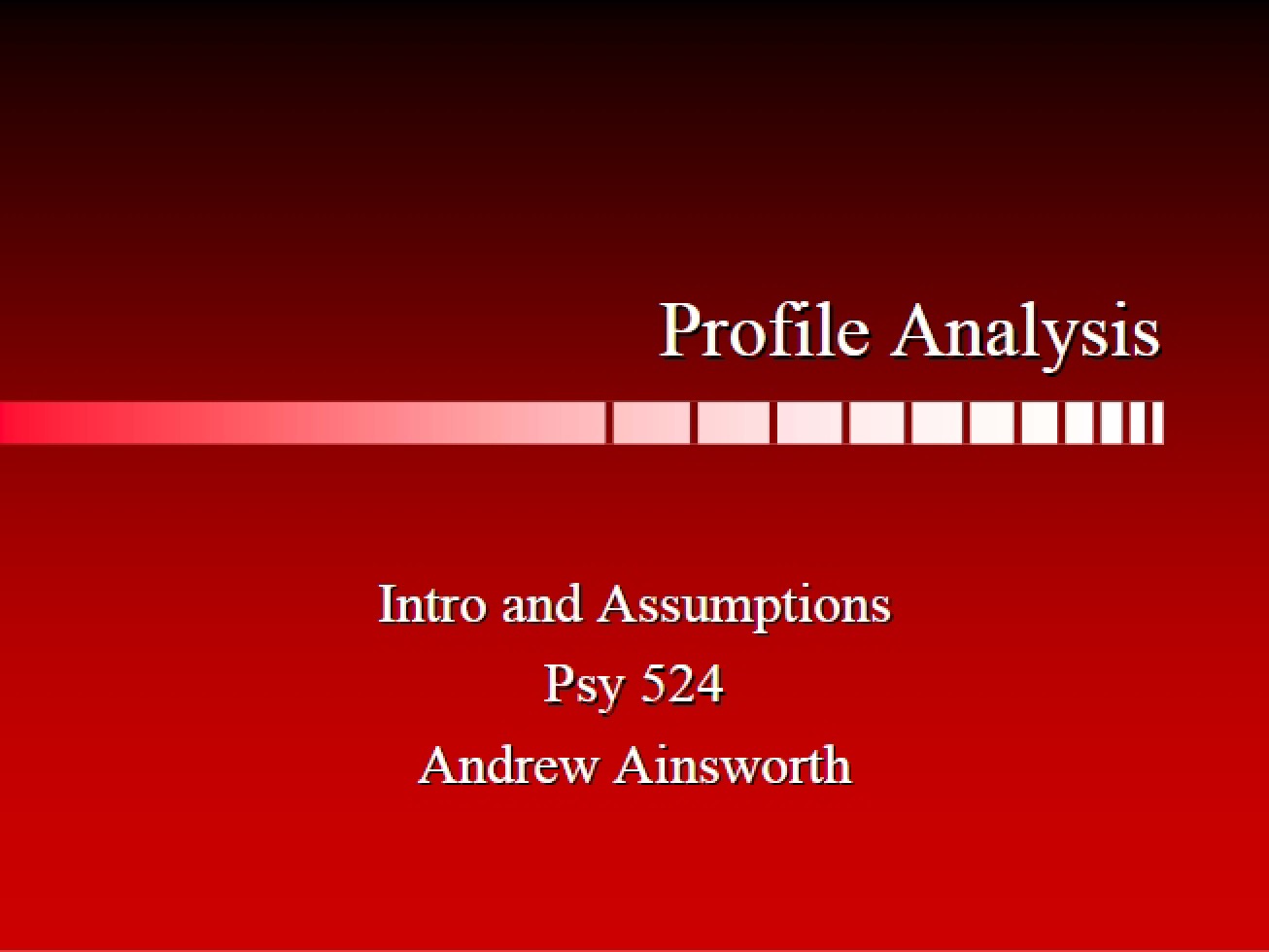 Analysis of Profiles Part 1