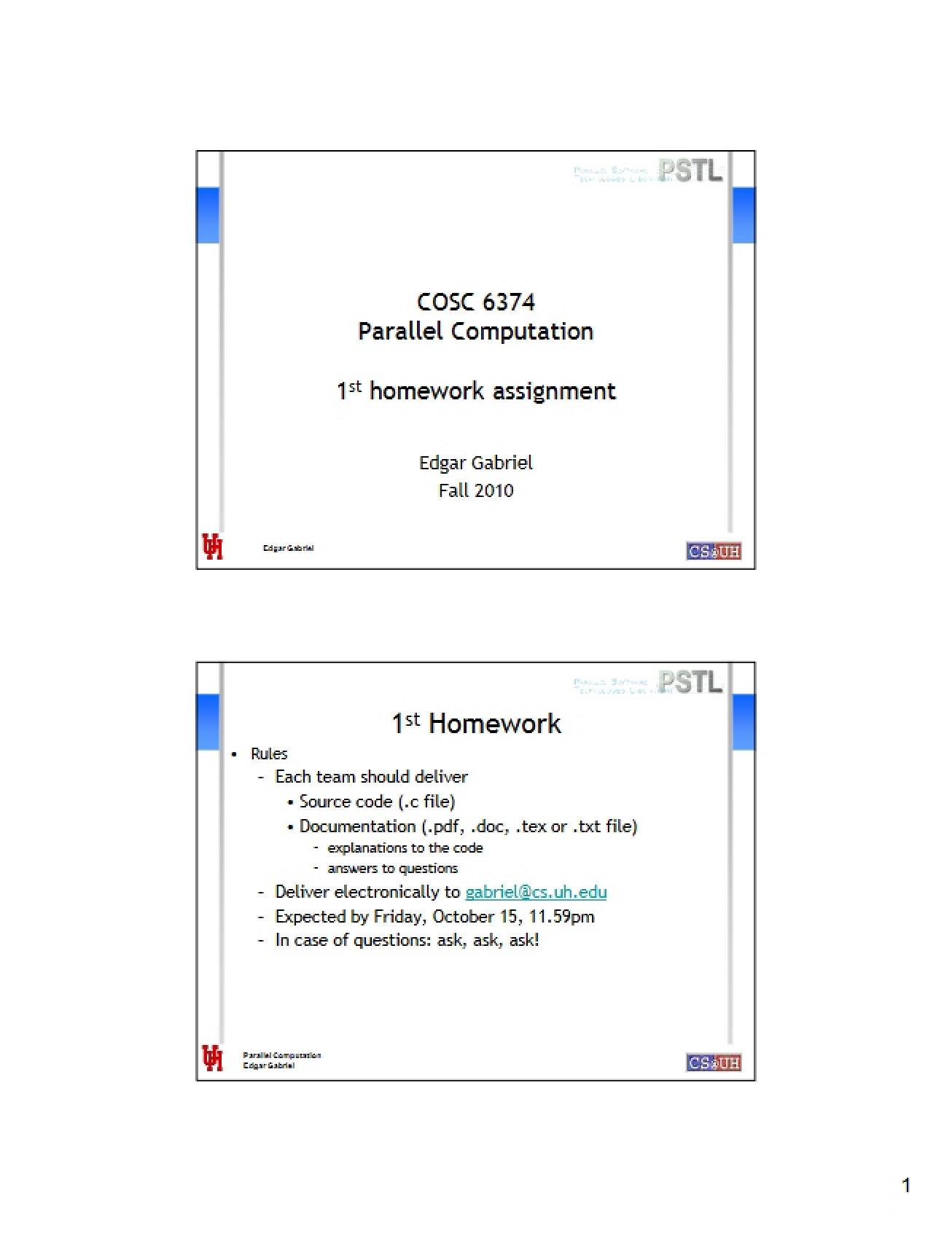 Homework Set 1