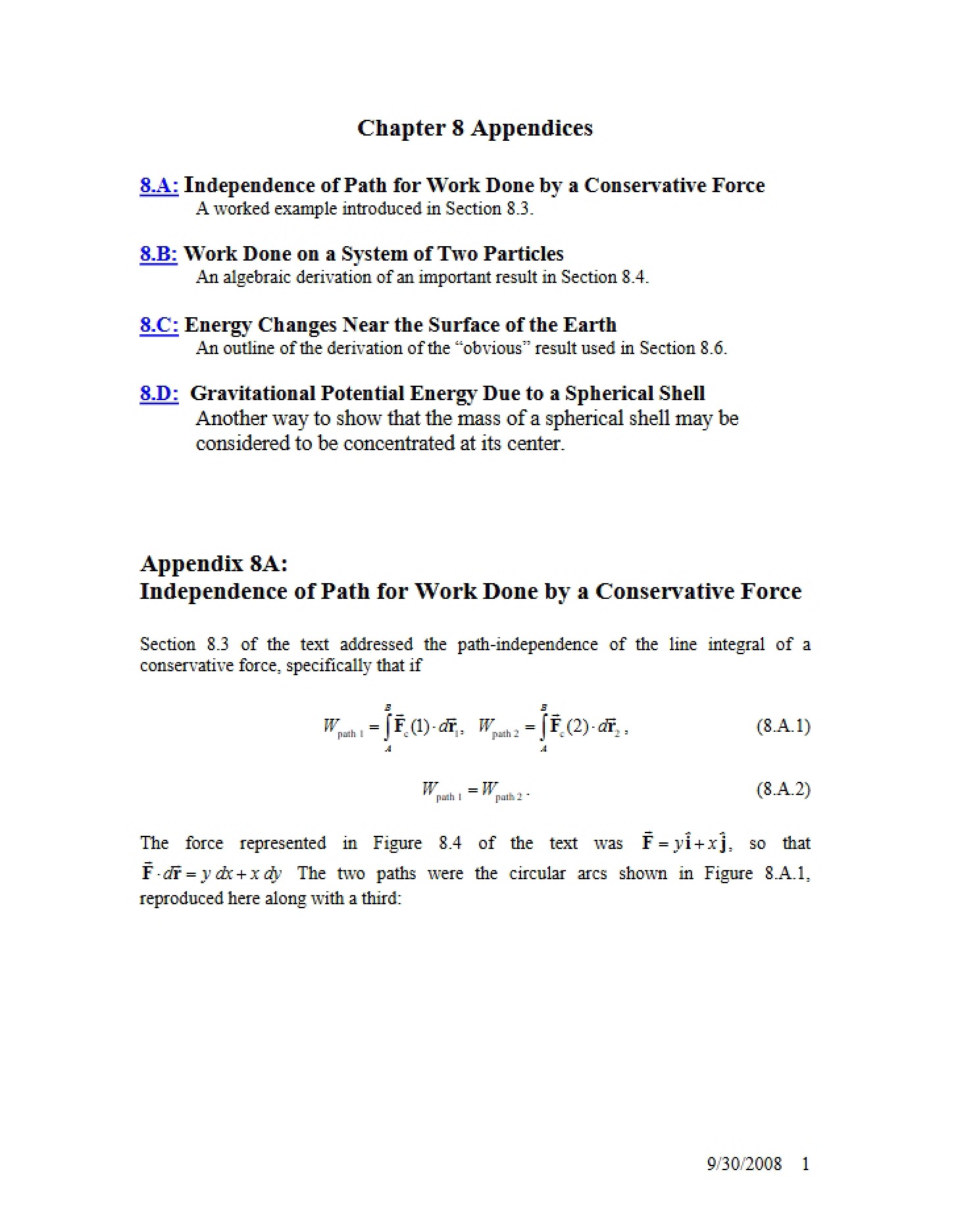 Appendices for Chapter 8