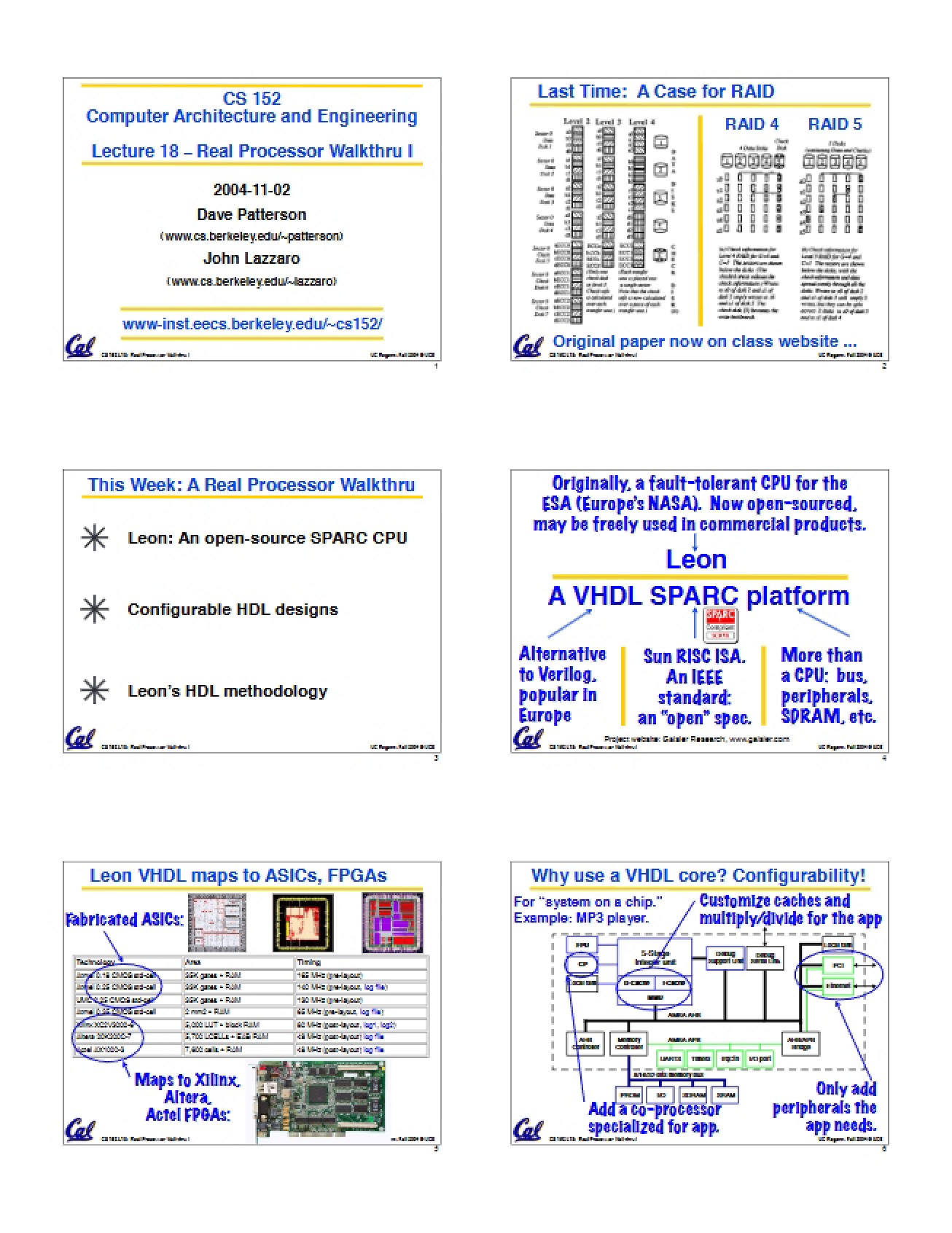 Part I Real Processor Walkthrough