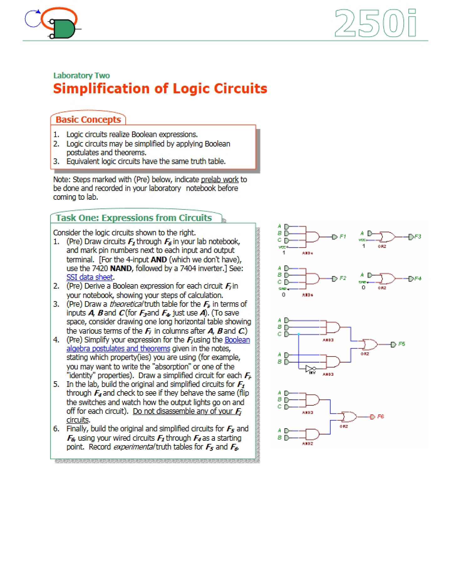 Logic Circuit Simplification