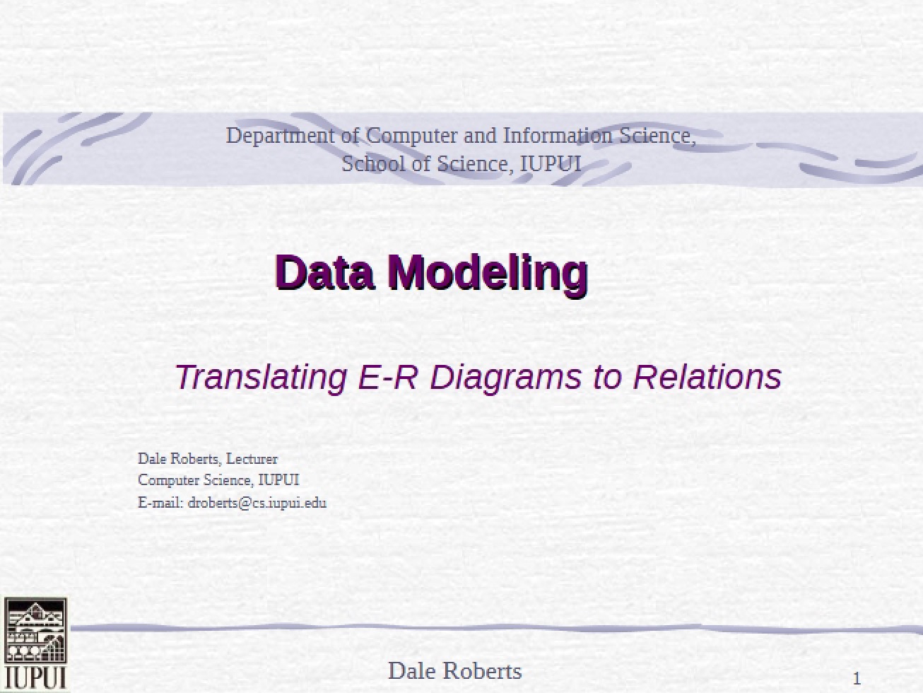 Modeling Data
