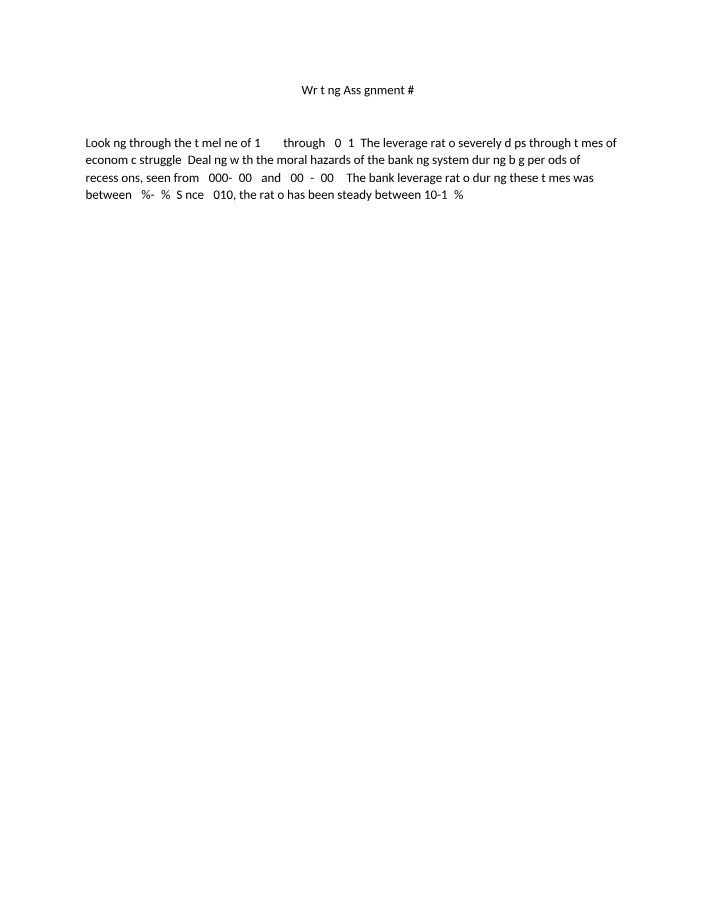 Impact of Economic Struggles on Bank Leverage