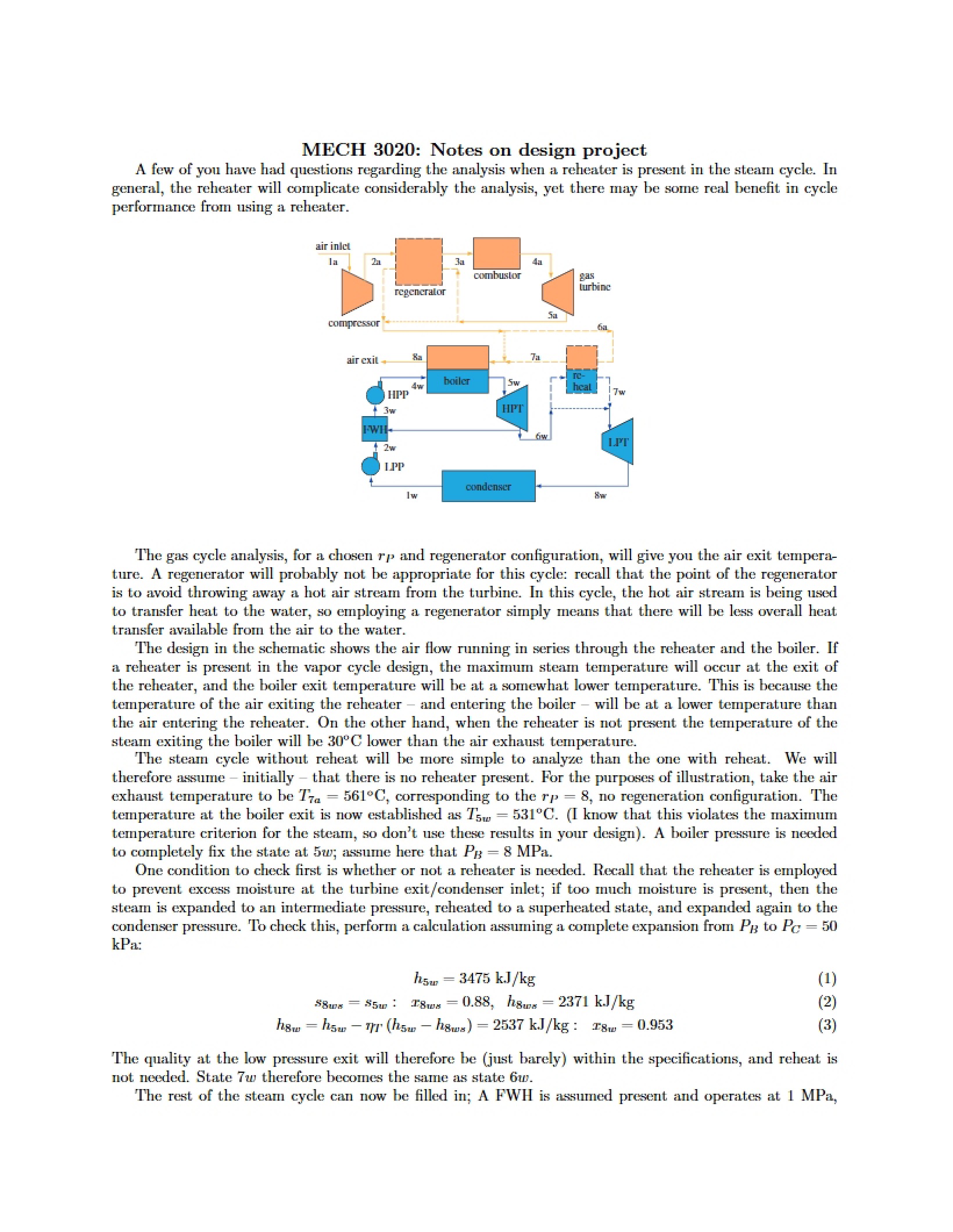Design Project Notes - Thermodynamics