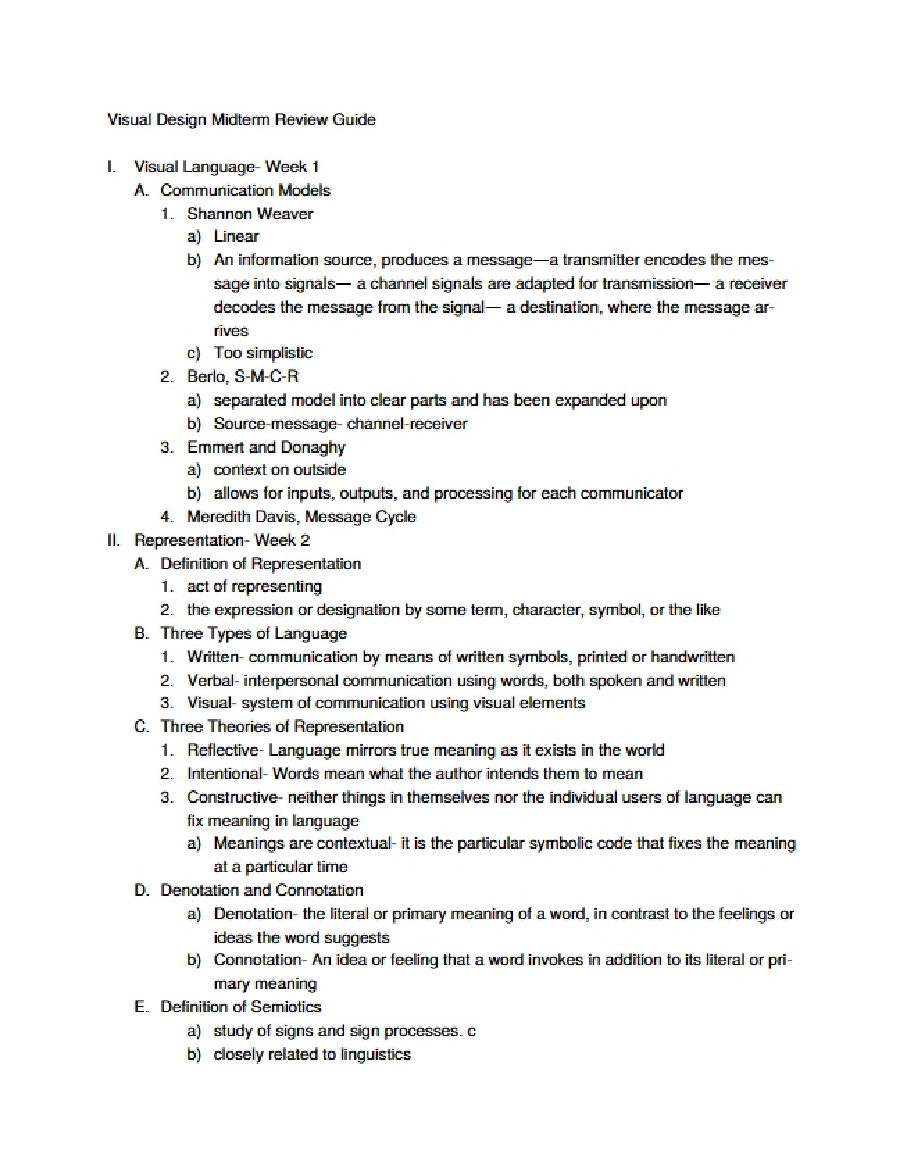 Midterm Review Guide for Visual Design
