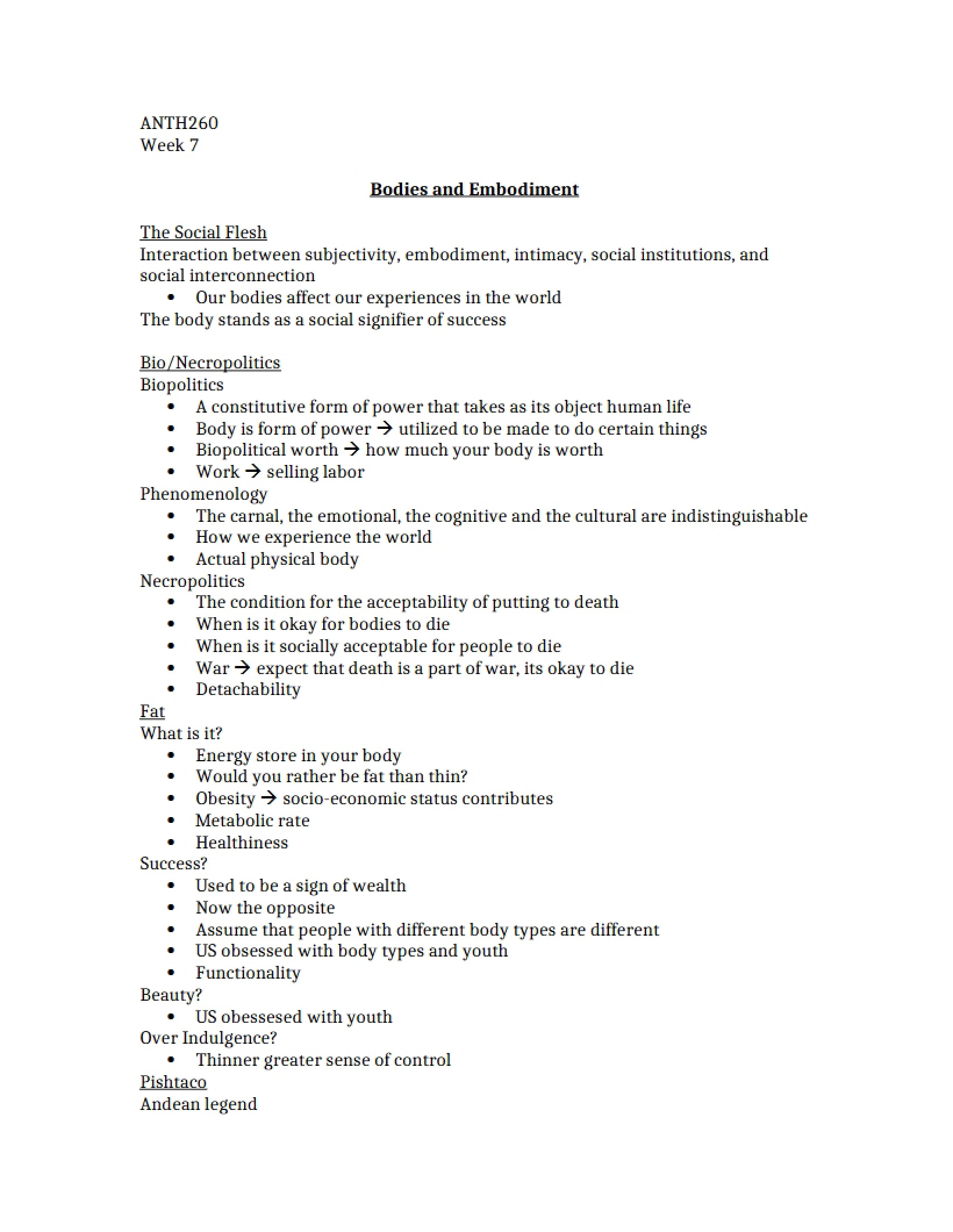 Embodiment and Bodies