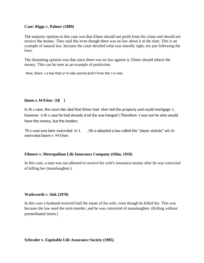 Explanation of Positivism Cases