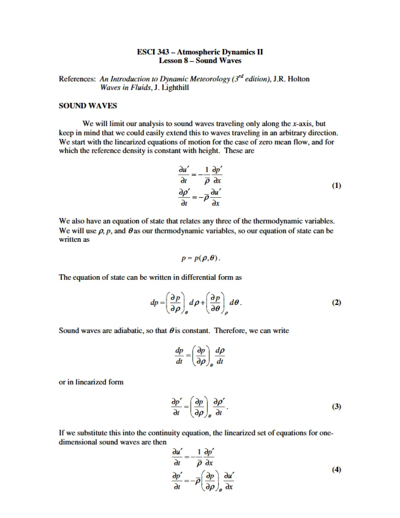Atmosphere Dynamics Study