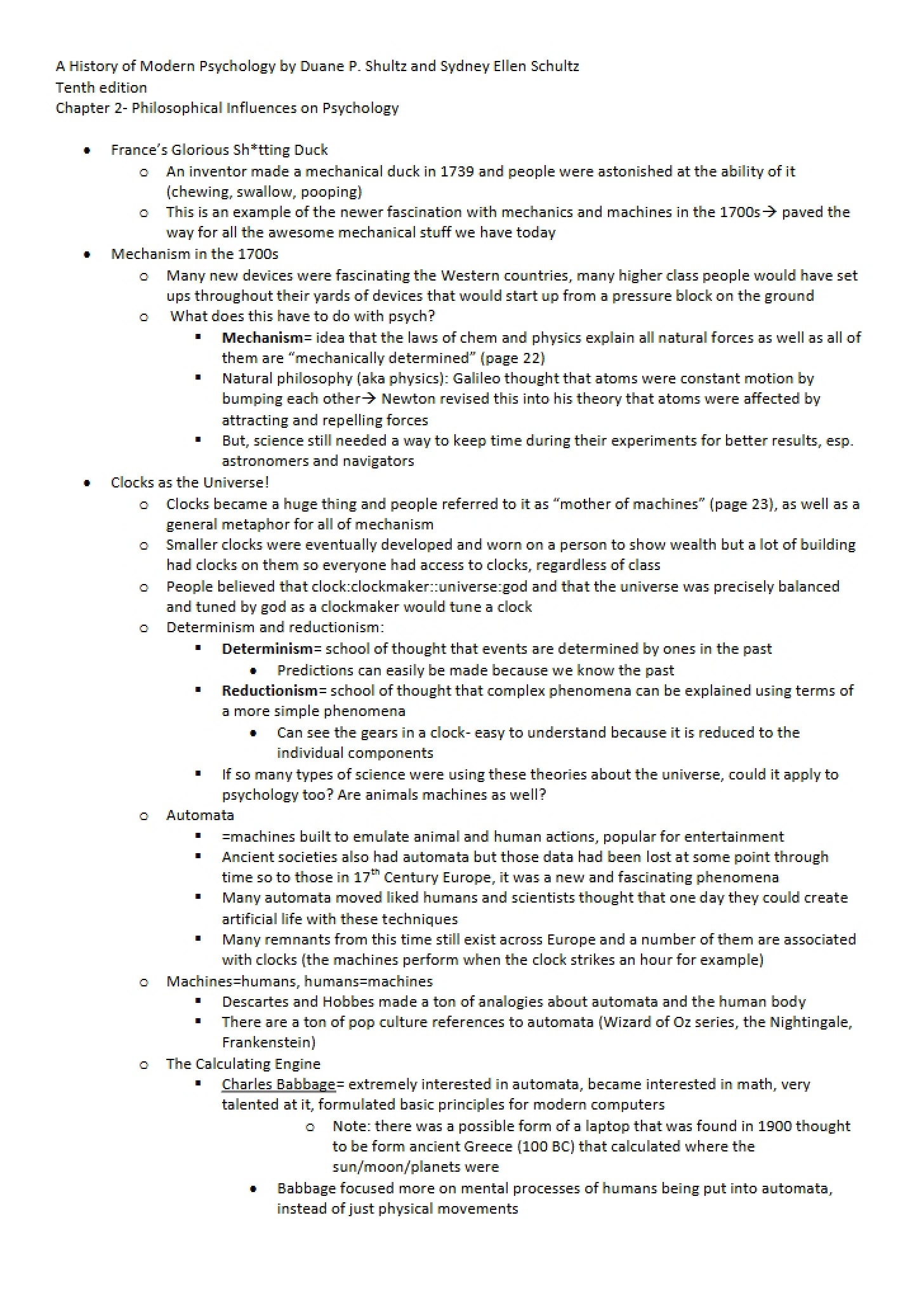 Influences of Philosophy (Ch 2)