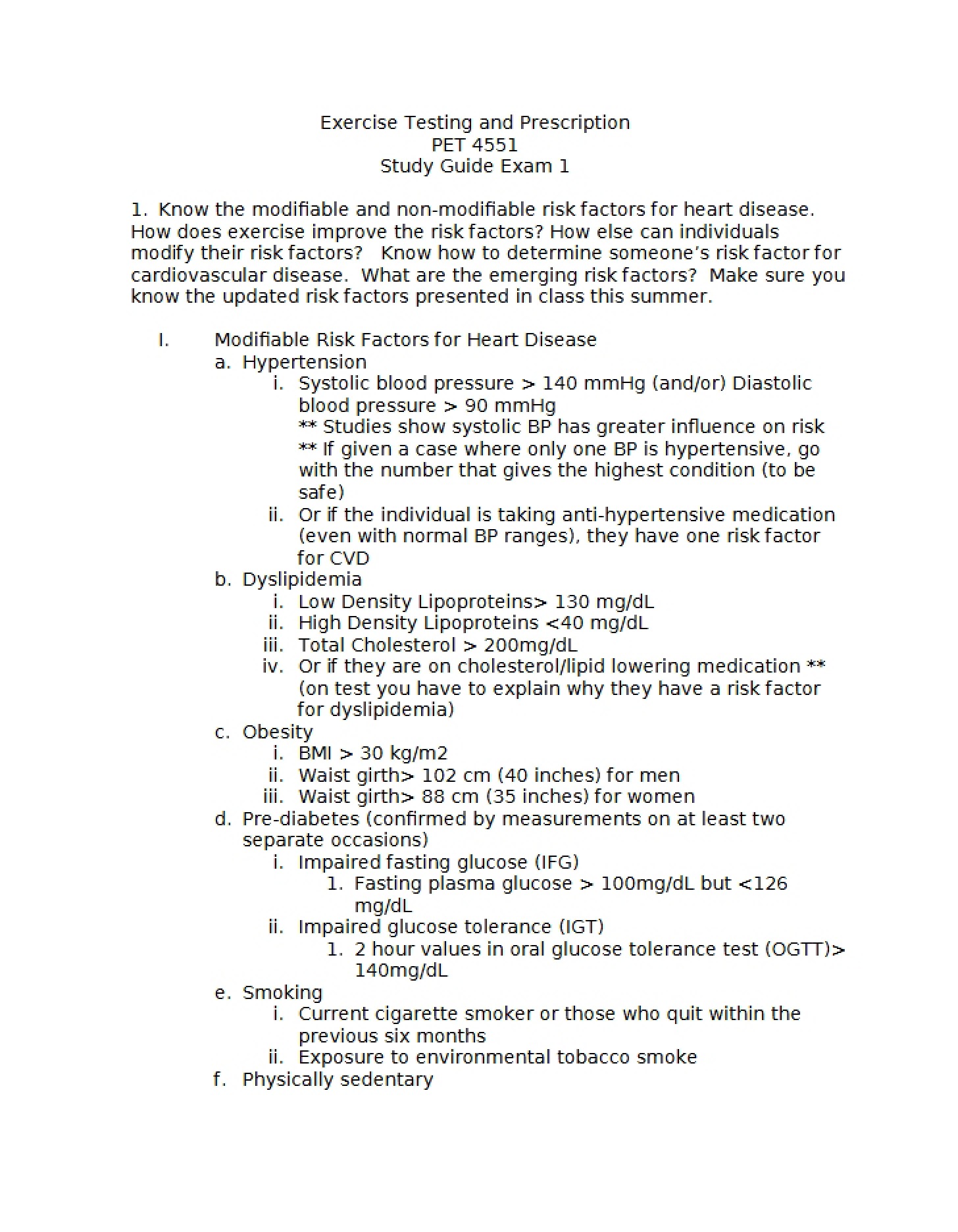 First Exam