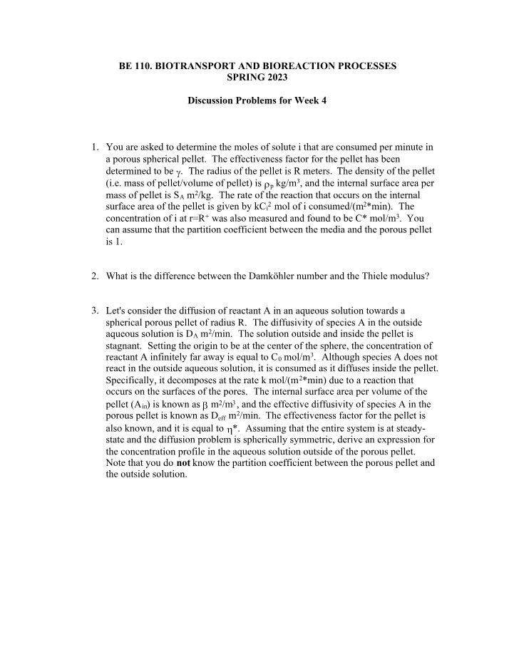 Week 4 Discussion Problems