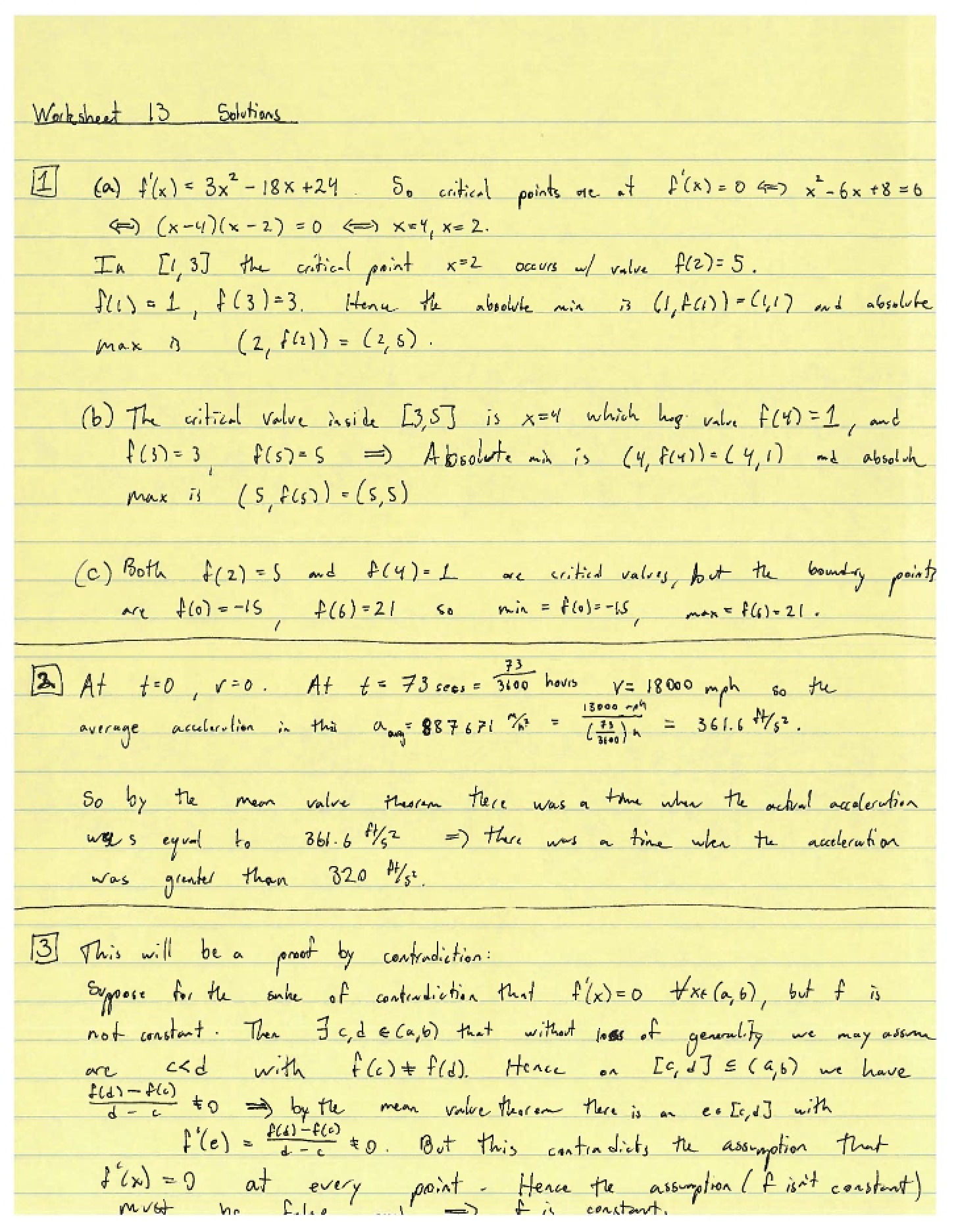 Solution Worksheet 13