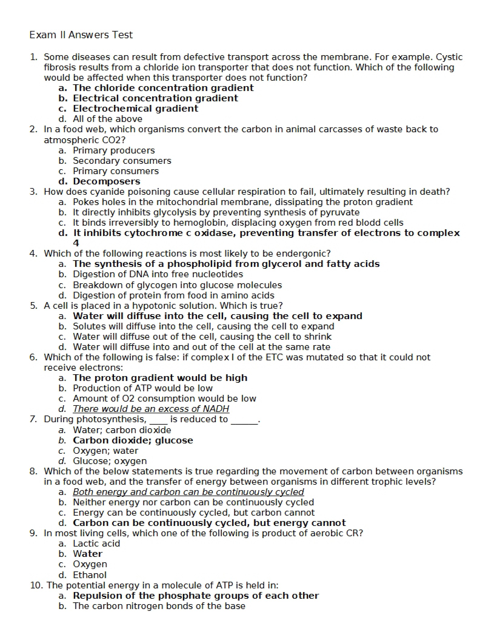 Second Examination