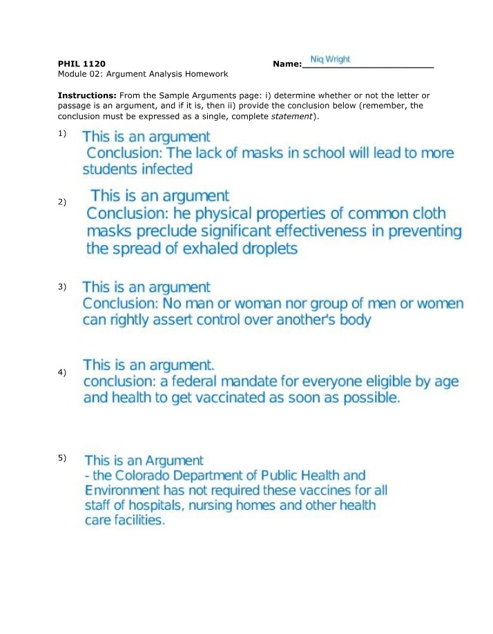 Module 02 - Argument Analysis Homework