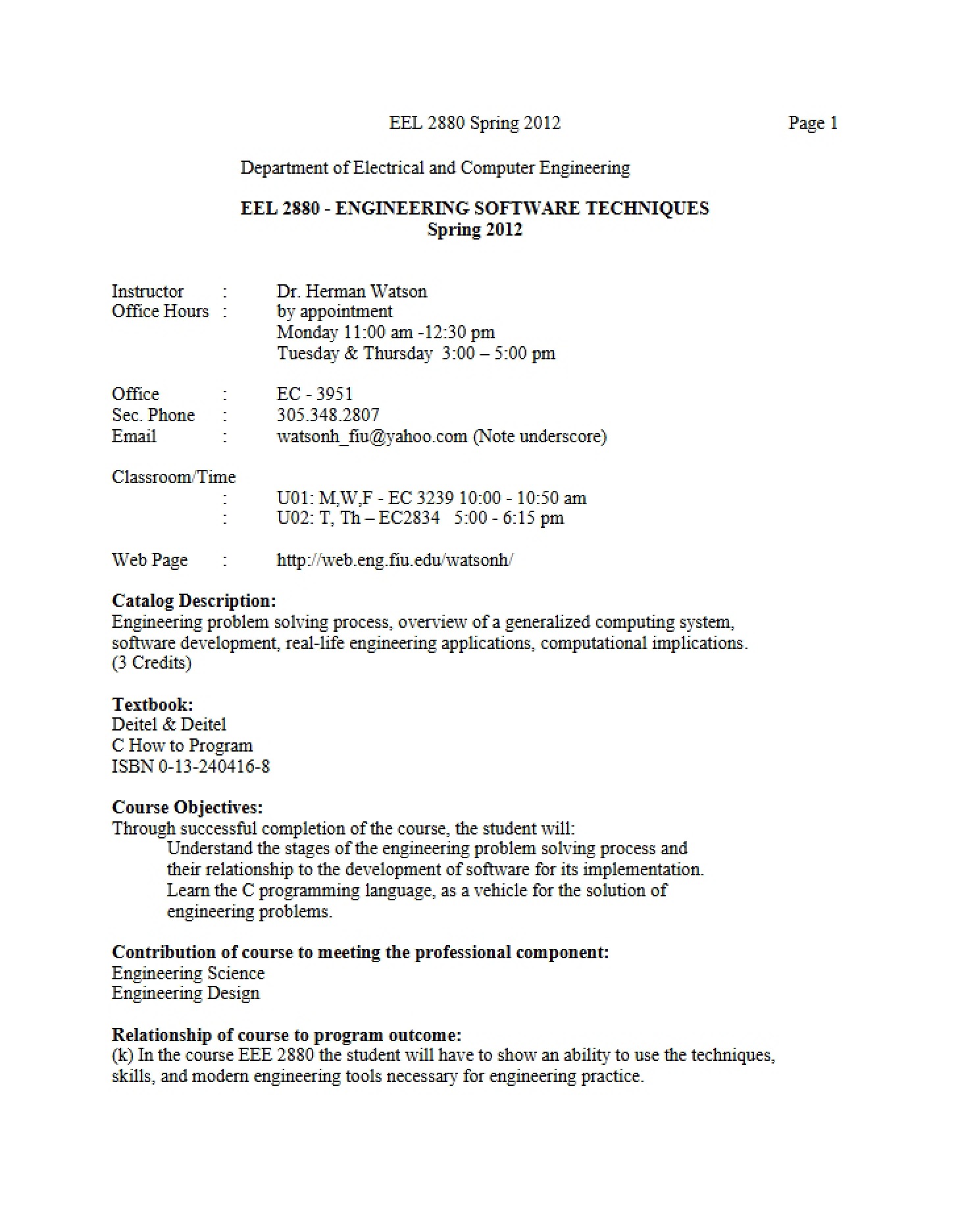 Course Outline
