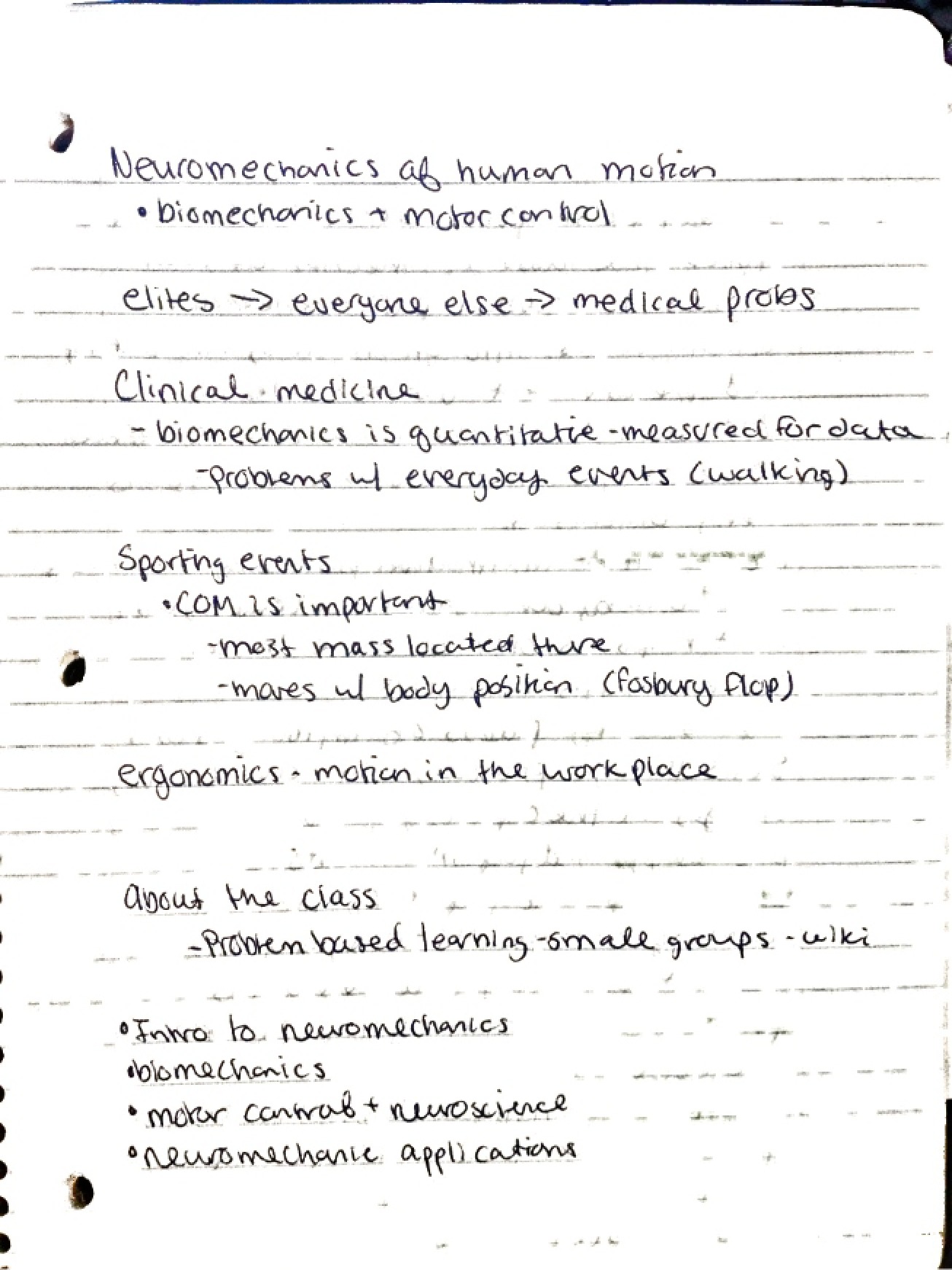 Class Notes from January 22, 2013