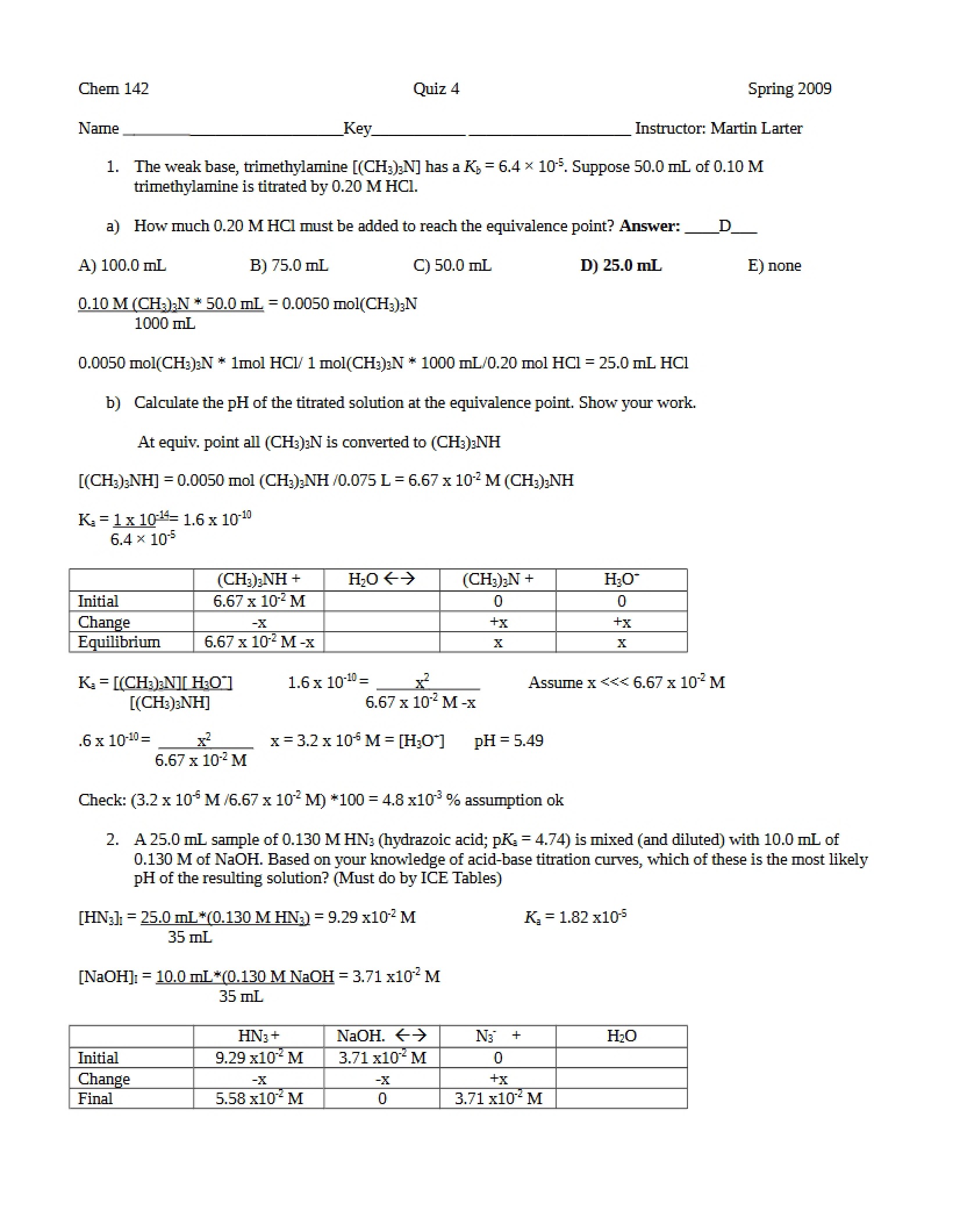 Quiz 4 Chem 142