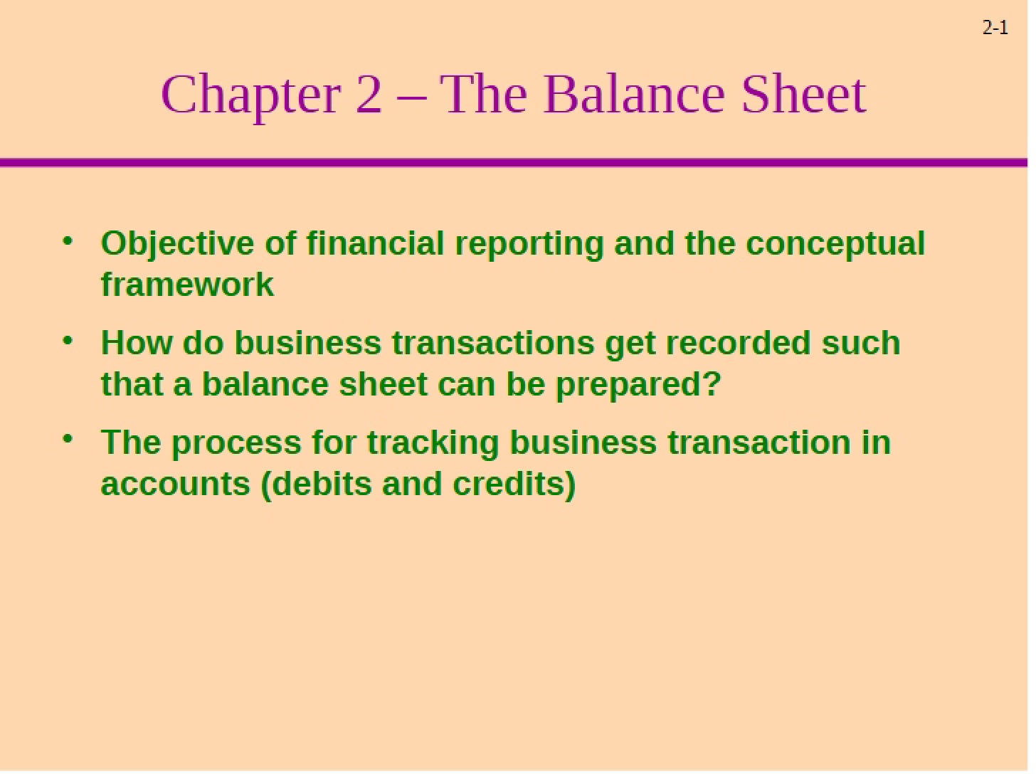 Balance Sheet Chapter 02