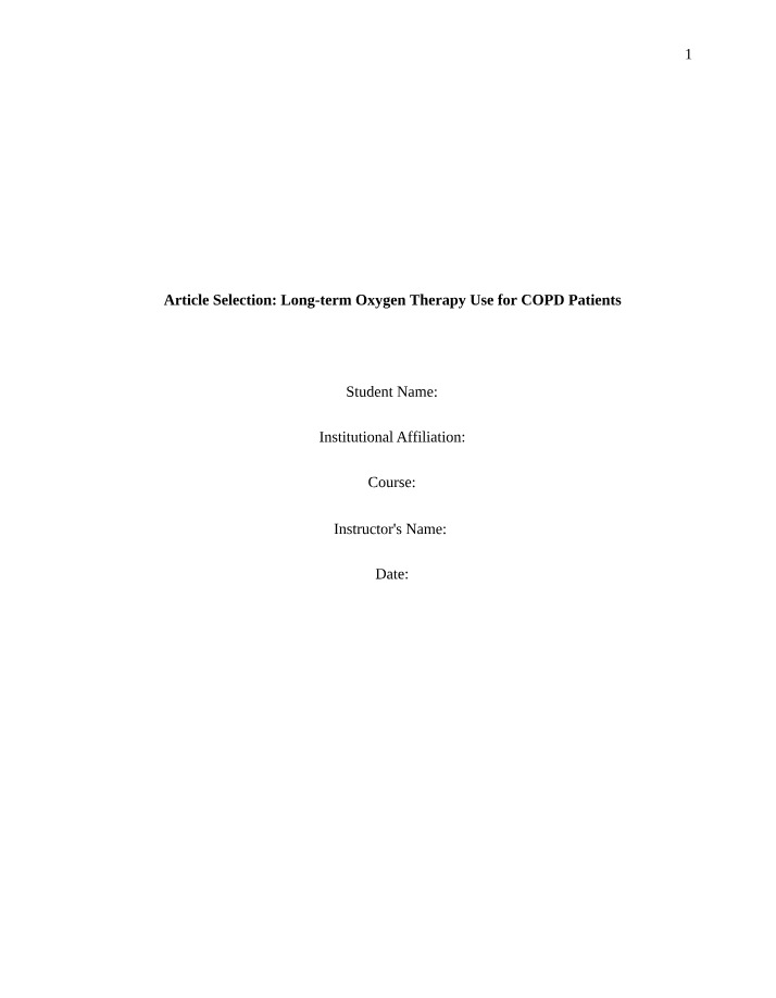 Analysis of Physical Activity in COPD Patients on Long-Term Oxygen Therapy