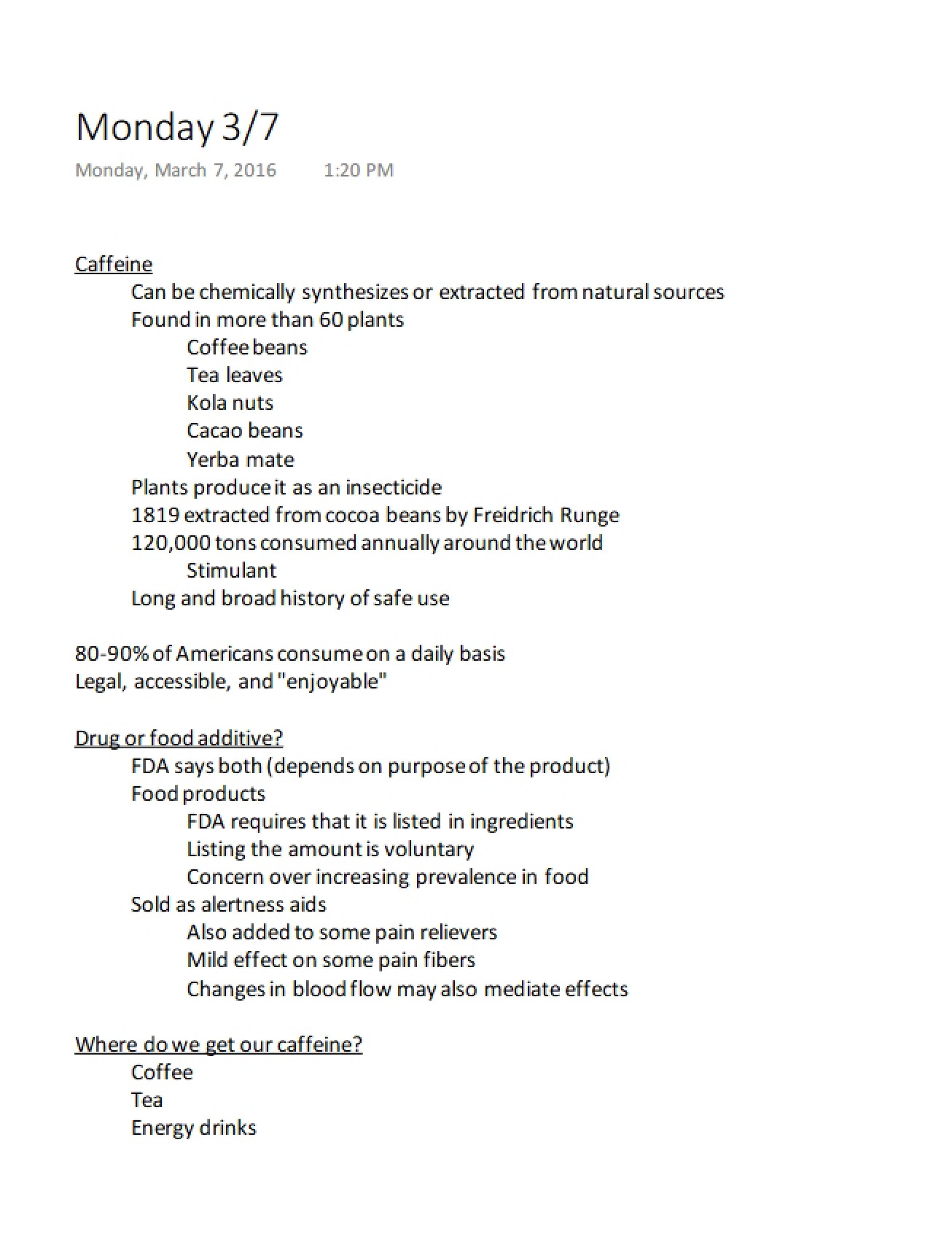 Caffeine Overview