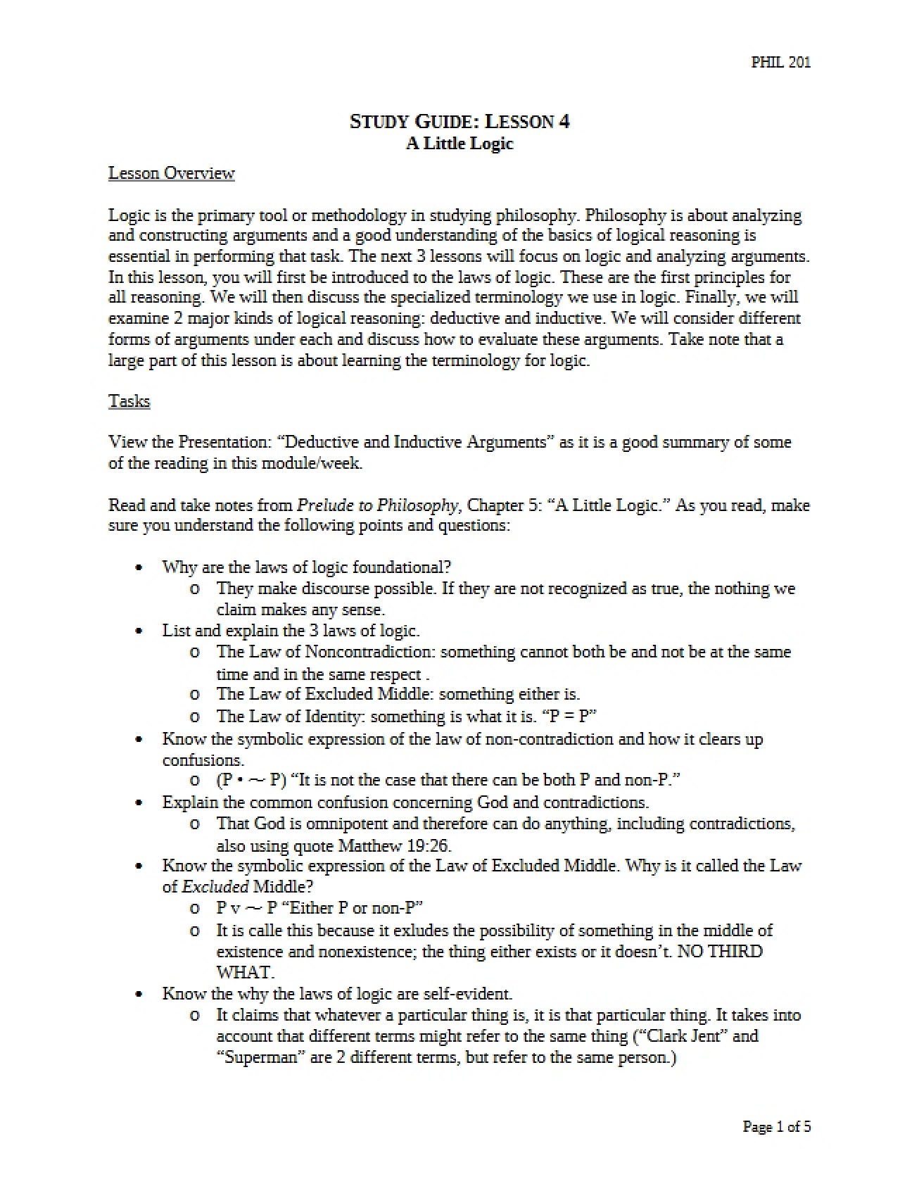 Fourth Lesson Study Guide