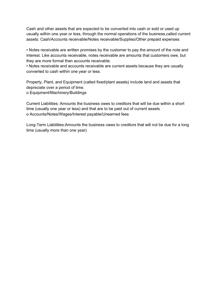 Accounting for Current Assets and Liabilities