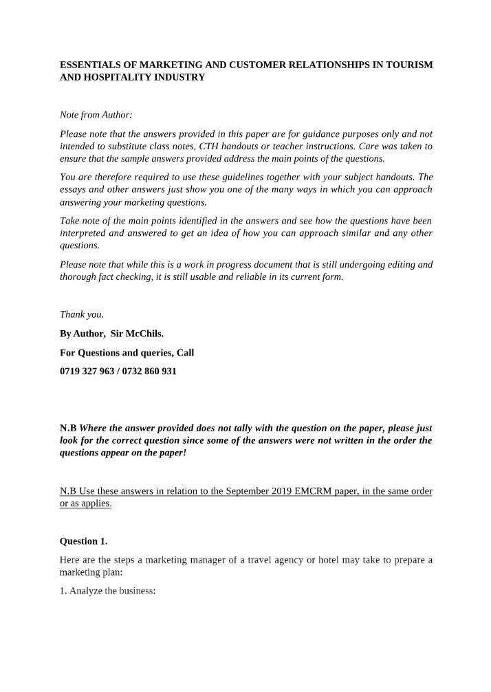 Sample Answer Sheet for EMCRM 2019