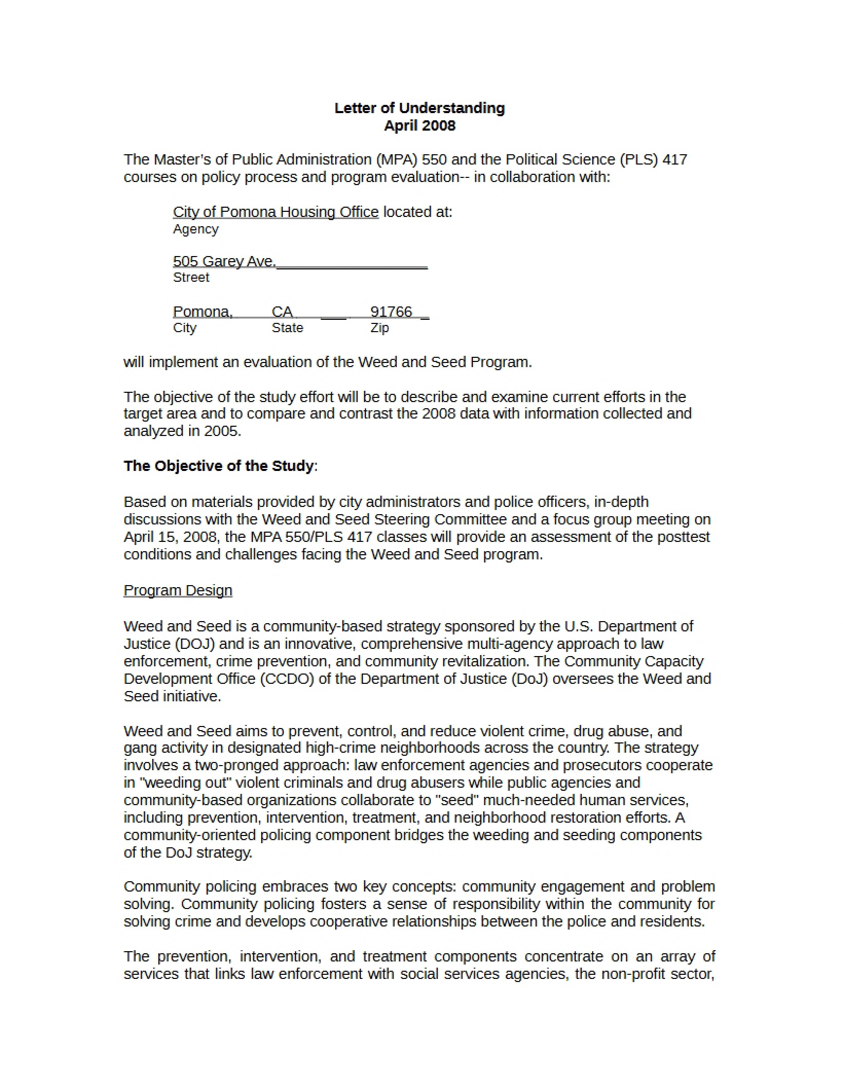 Understanding Letter