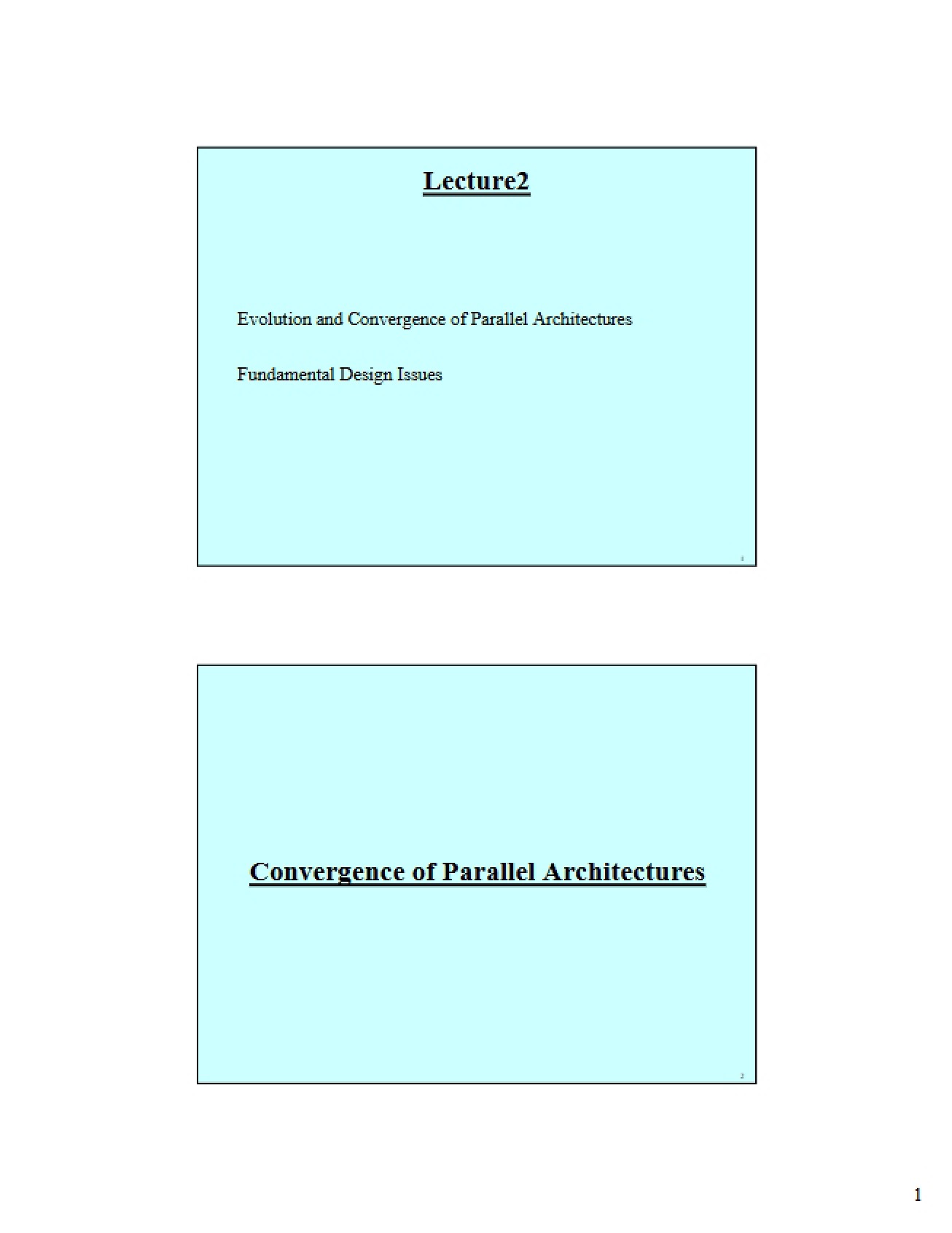 Lecture Notes 2