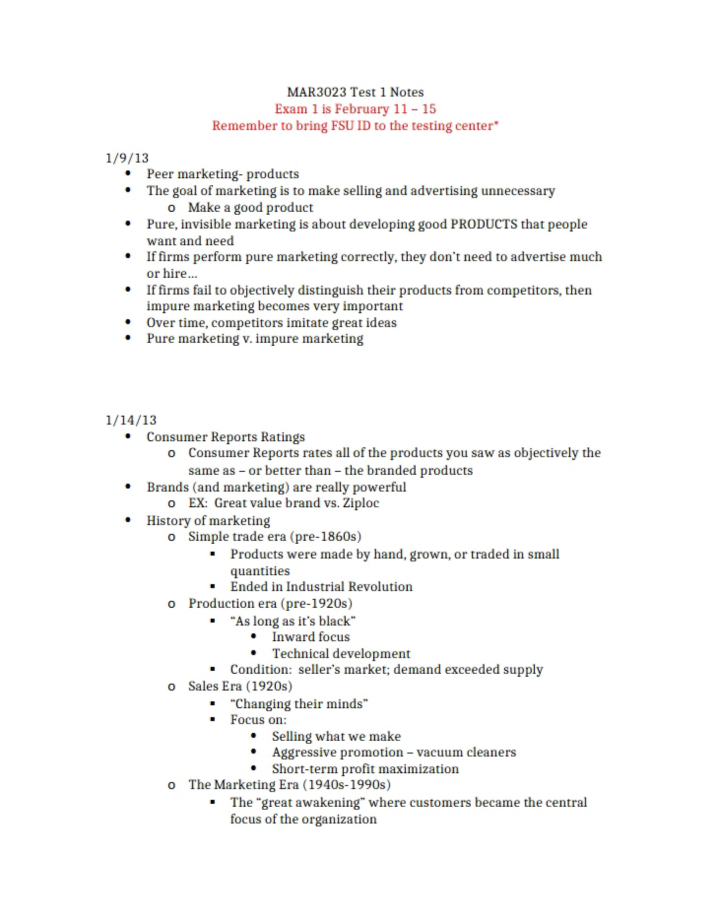 Exam I