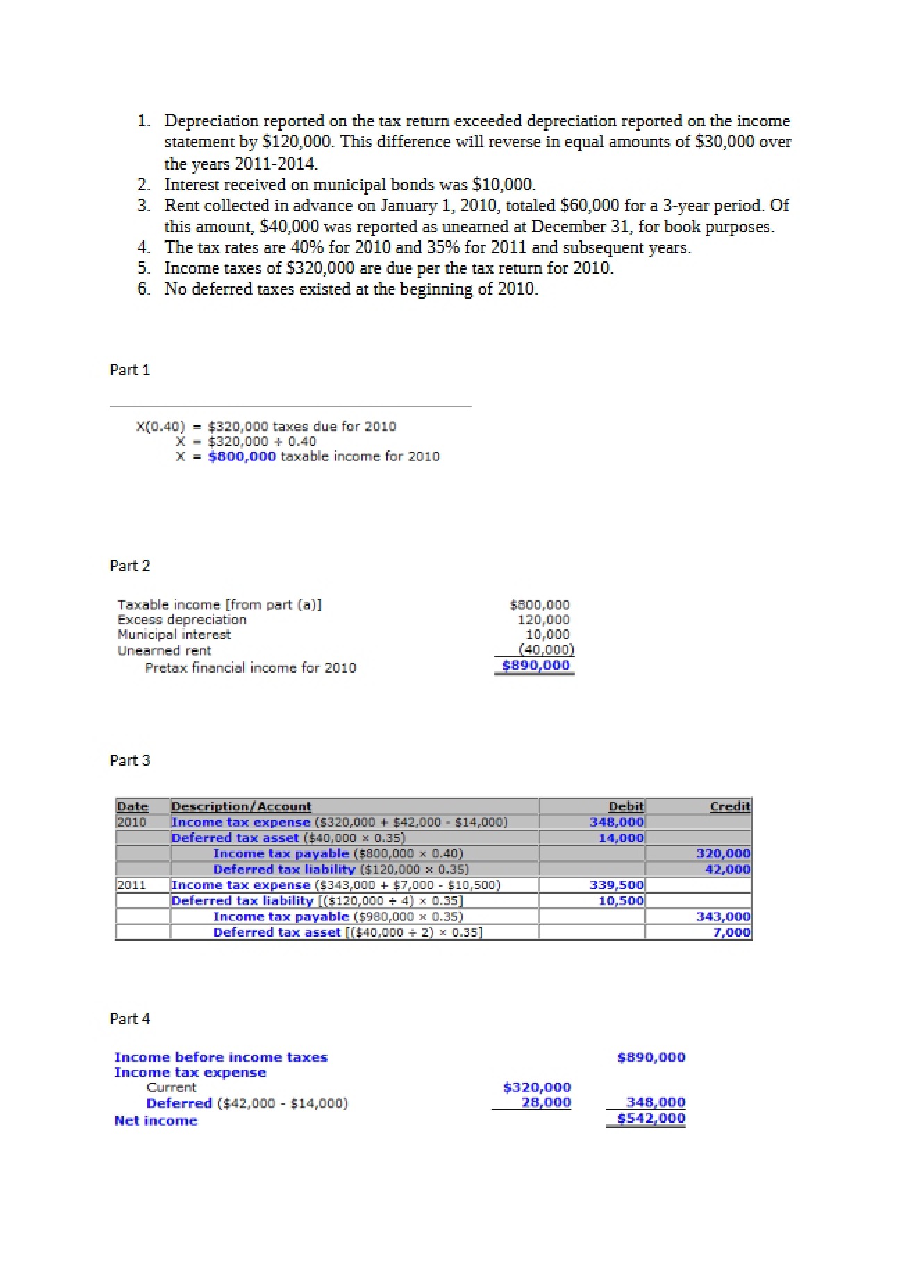 Notes on Intermediate Accounting