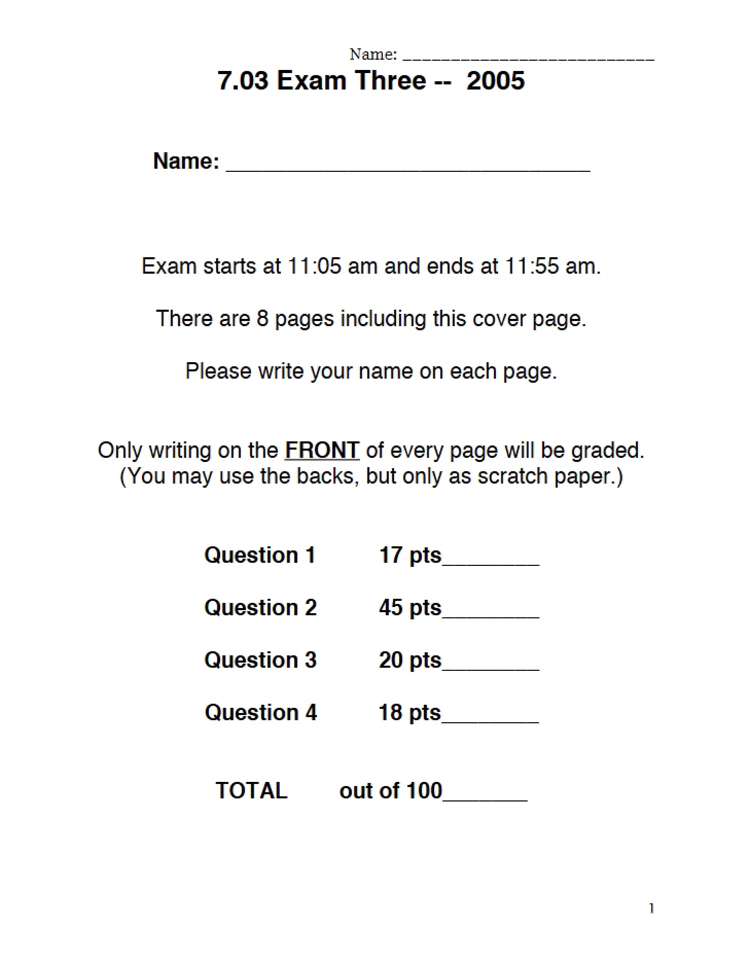 Third Exam - Genetics