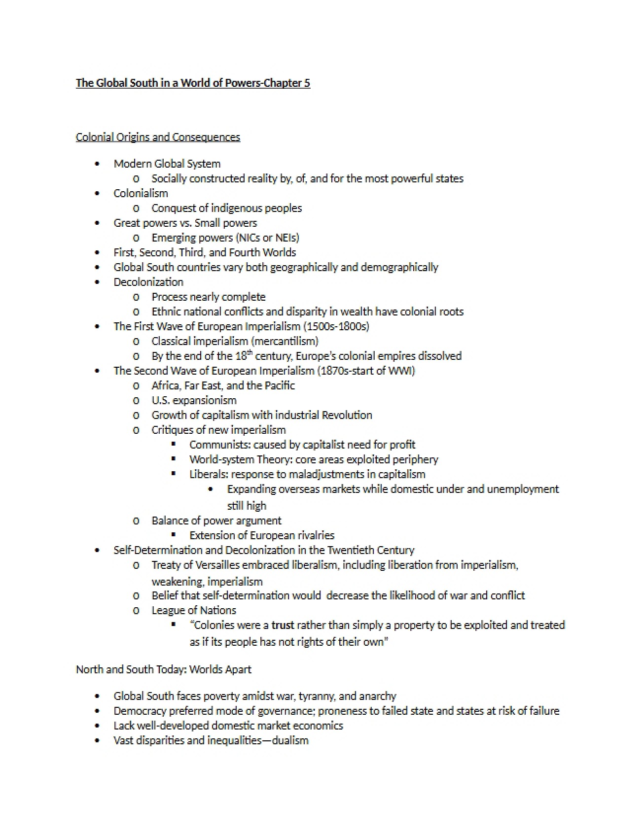 Notes on Chapter 5