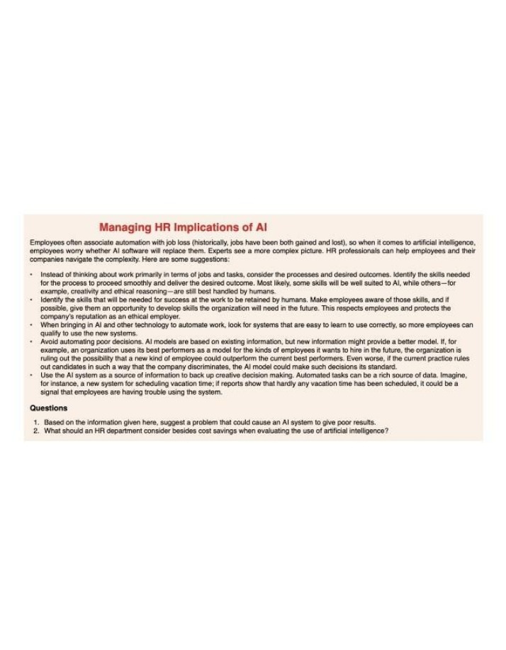 HR Implications of AI Management