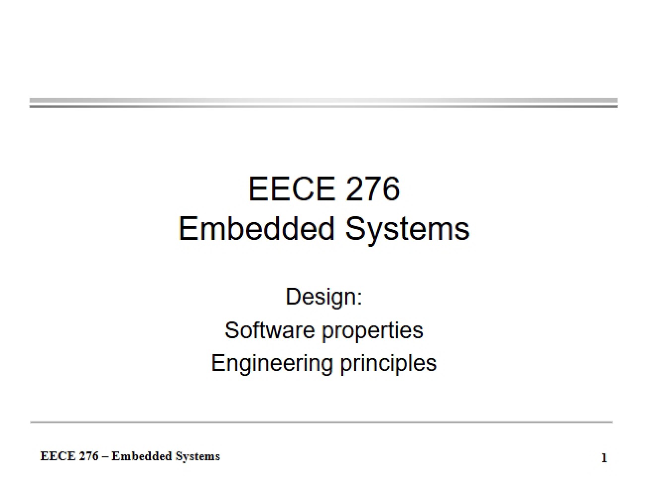 Guide for Studying - EECE 276