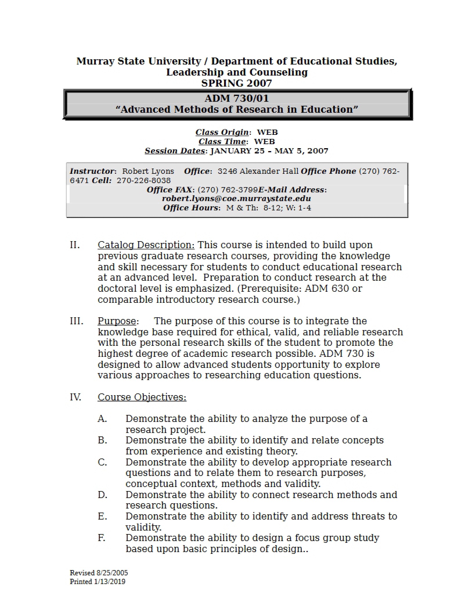 Syllabus